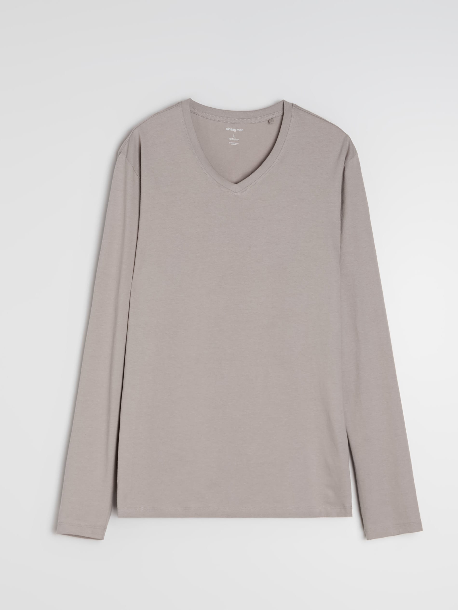 Sinsay - Βαμβακερό basic μπλουζάκι - κρεμ φωτογραφία