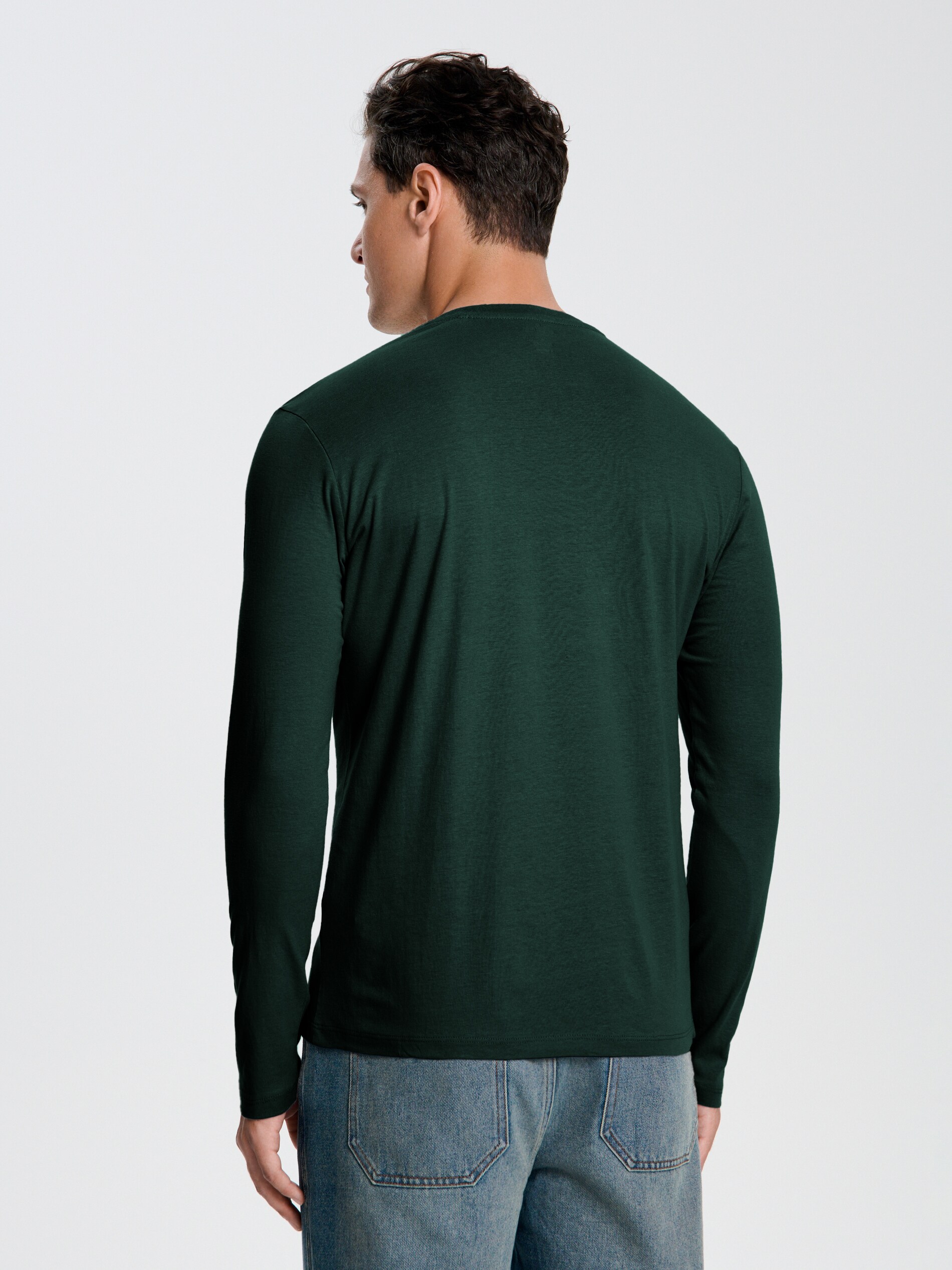 Sinsay - Βαμβακερό basic μπλουζάκι - γαλαζοπρασινο φωτογραφία