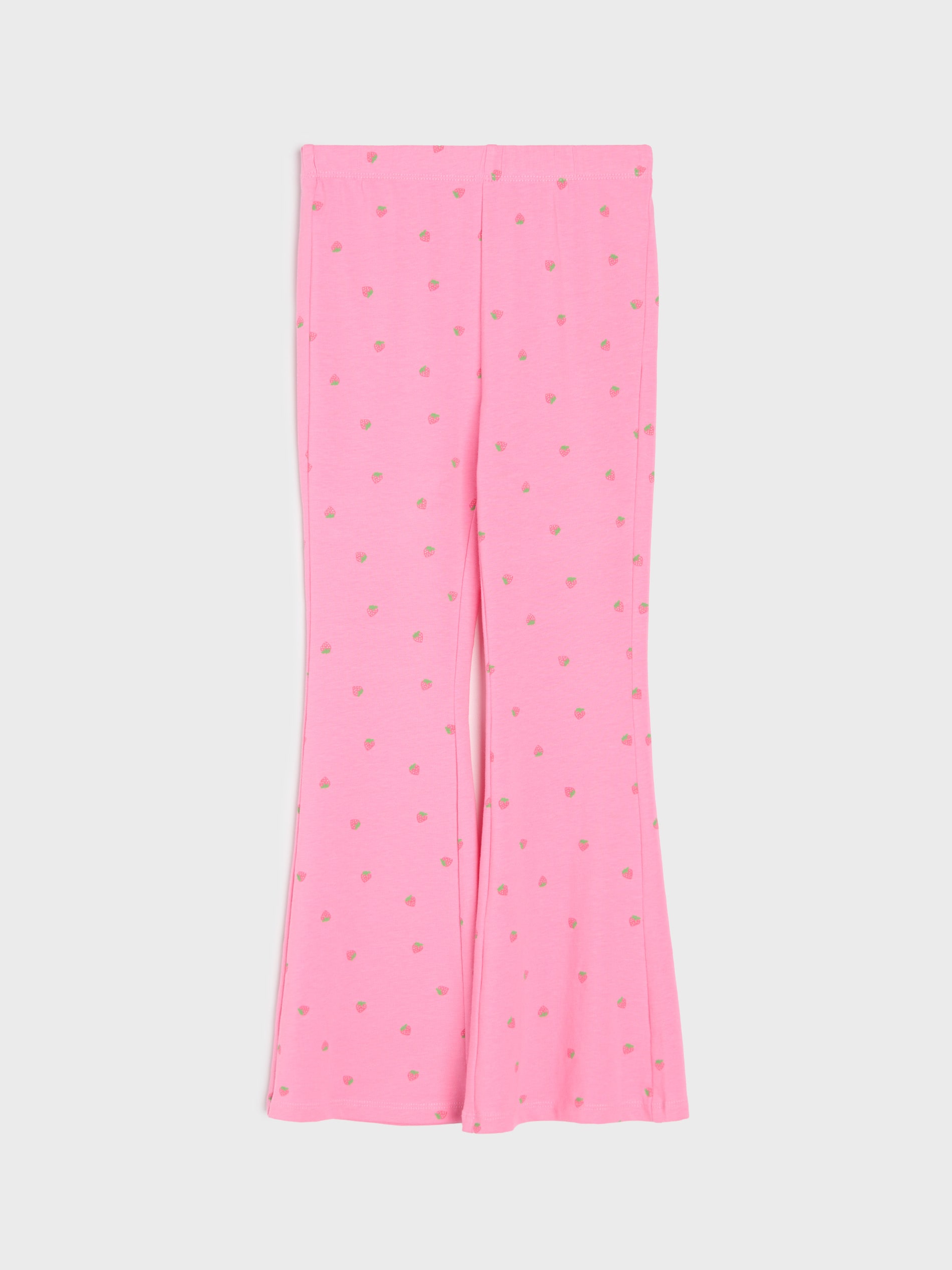 Sinsay - Bawełniane spodnie dresowe flare z motywem truskawek - wielobarwny