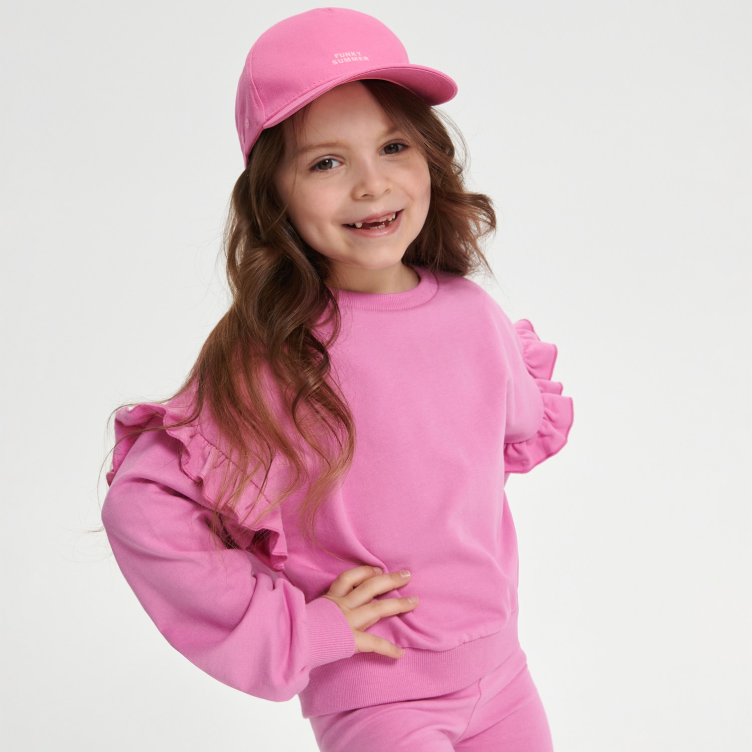 Sinsay – Compleu cu bluză sport și colanți – Roz blouseroumaine-shop.com imagine noua