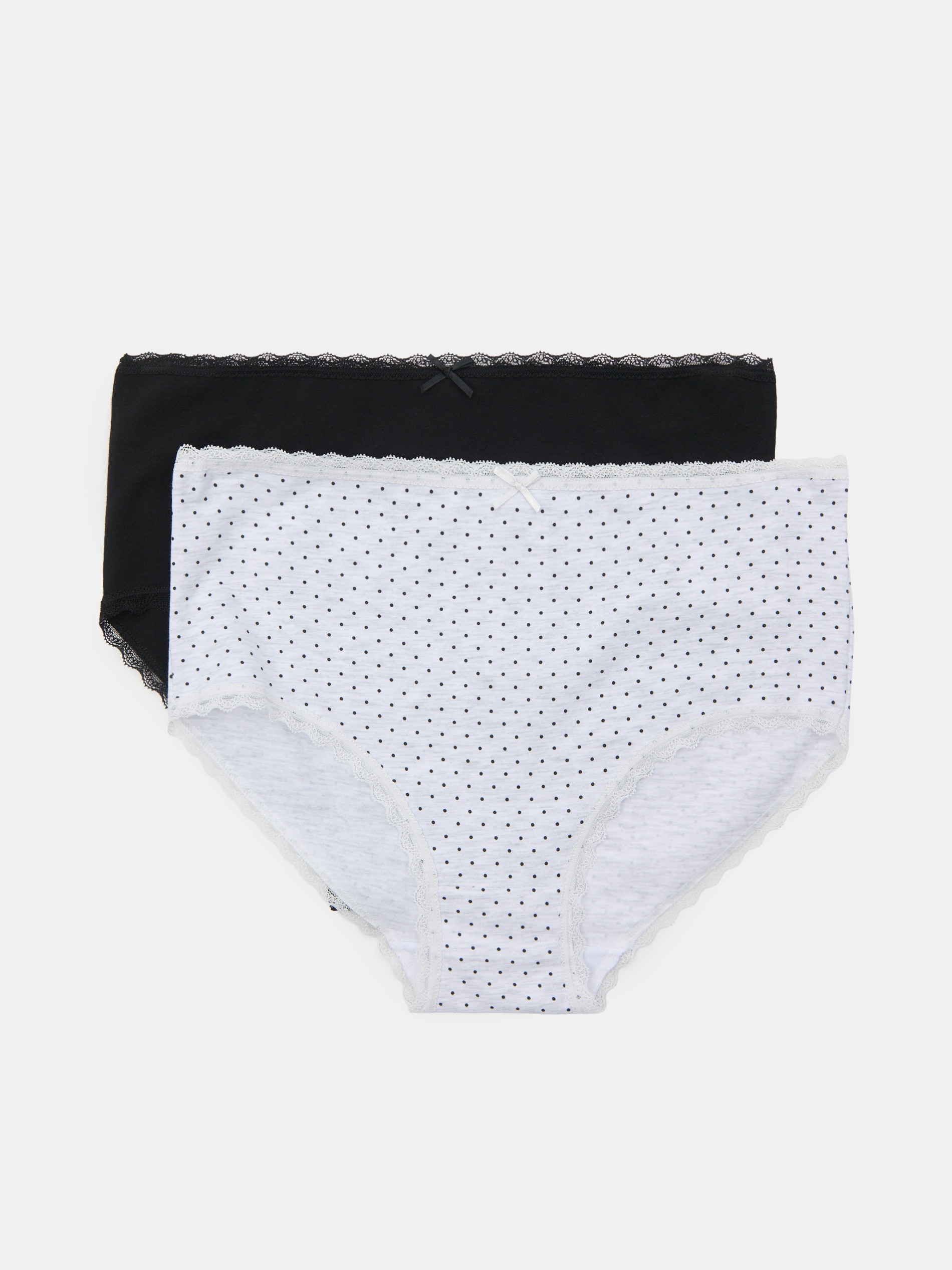 Sinsay - Bawełniane majtki figi z wysokim stanem 2 pack - wielobarwny