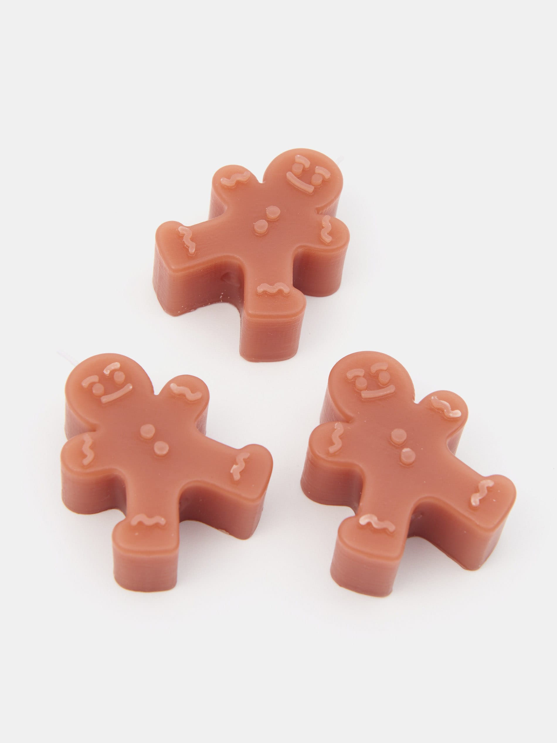 Sinsay - Κεριά σε σχήμα ανδρεικέλου από μπισκότο τζίντζερ 3 pack - μπεζ φωτογραφία