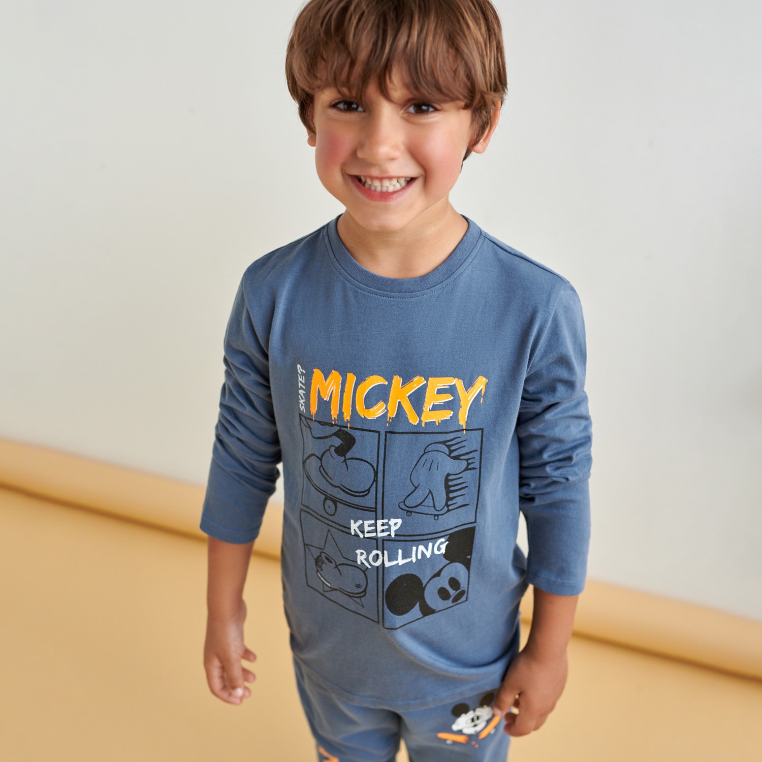 E-shop Sinsay - Tričko Mickey Mouse - Modrá