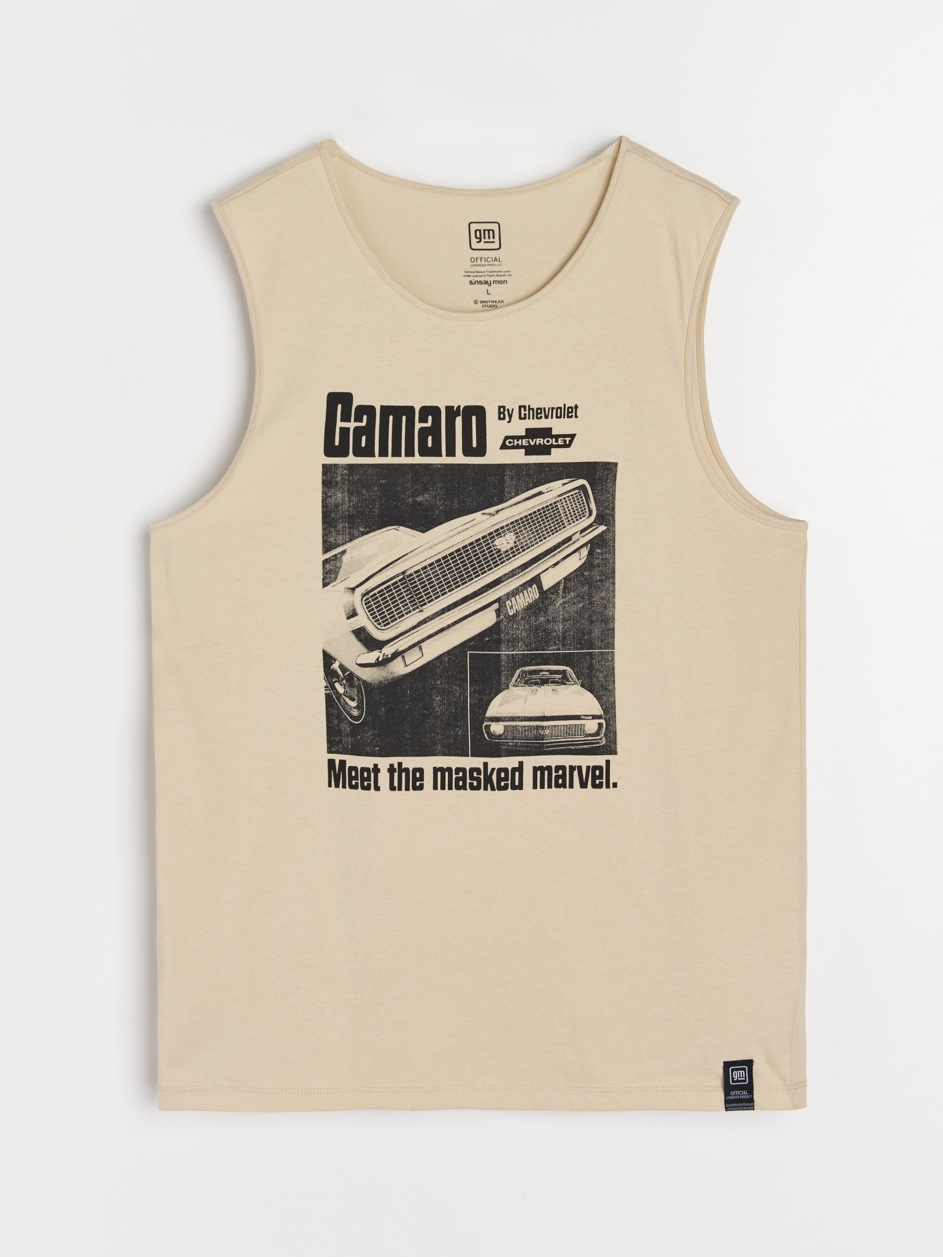 Sinsay - Tank top GM PB - beżowy