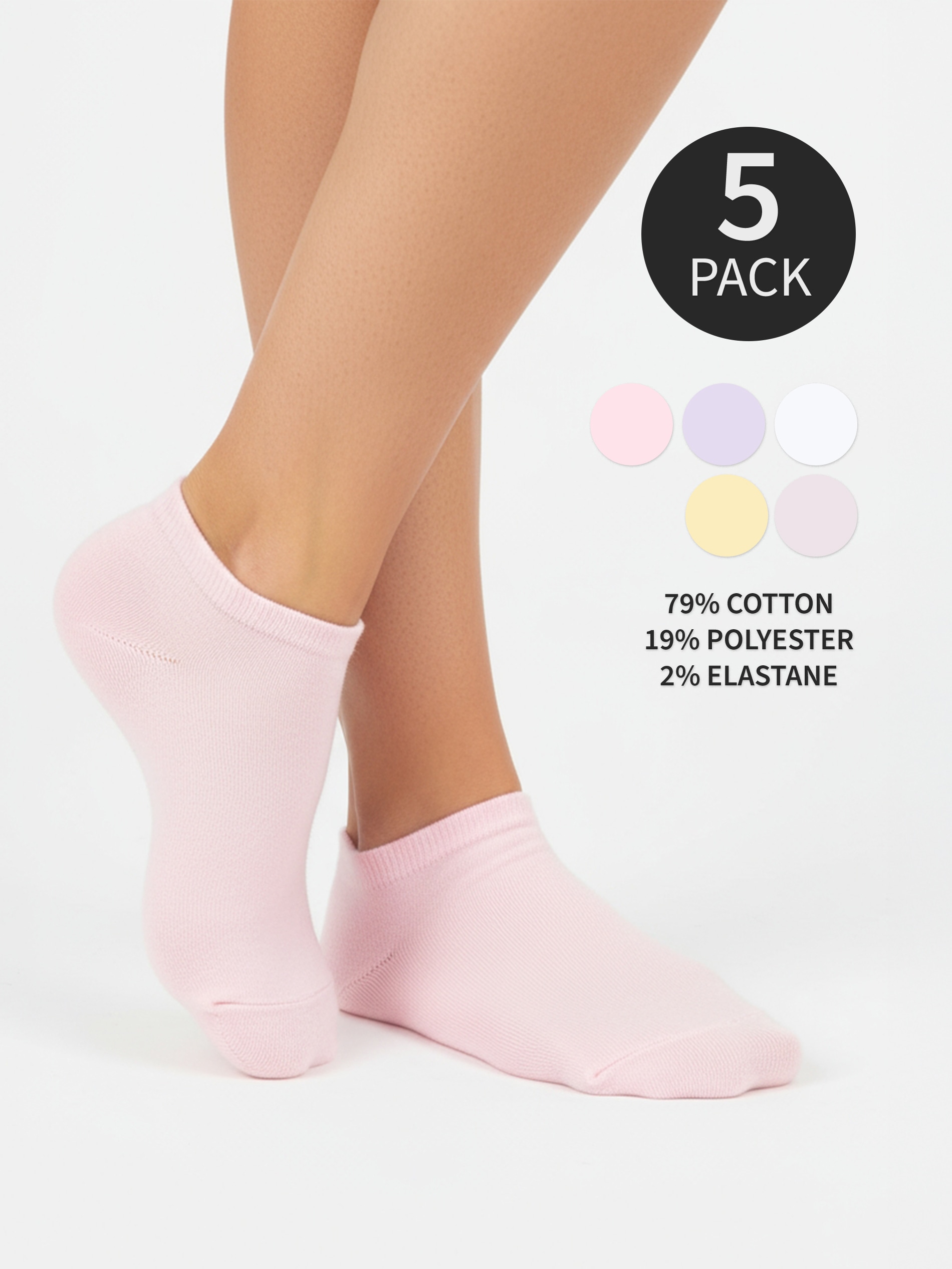 Sinsay - Skarpetki w stylu basic 5 pack - wielobarwny