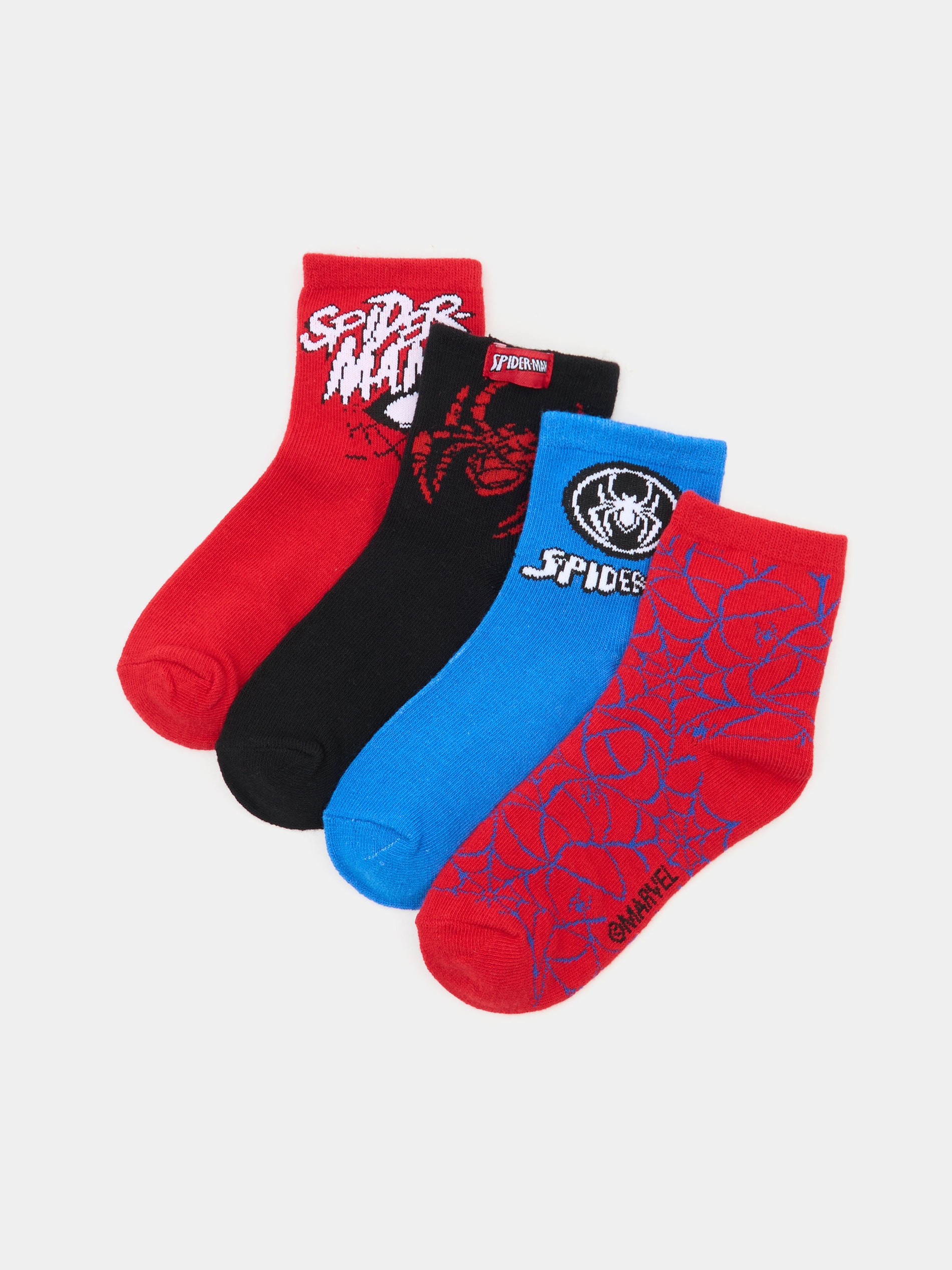 Sinsay - Skarpetki 4 pack Spider-Man - czerwony
