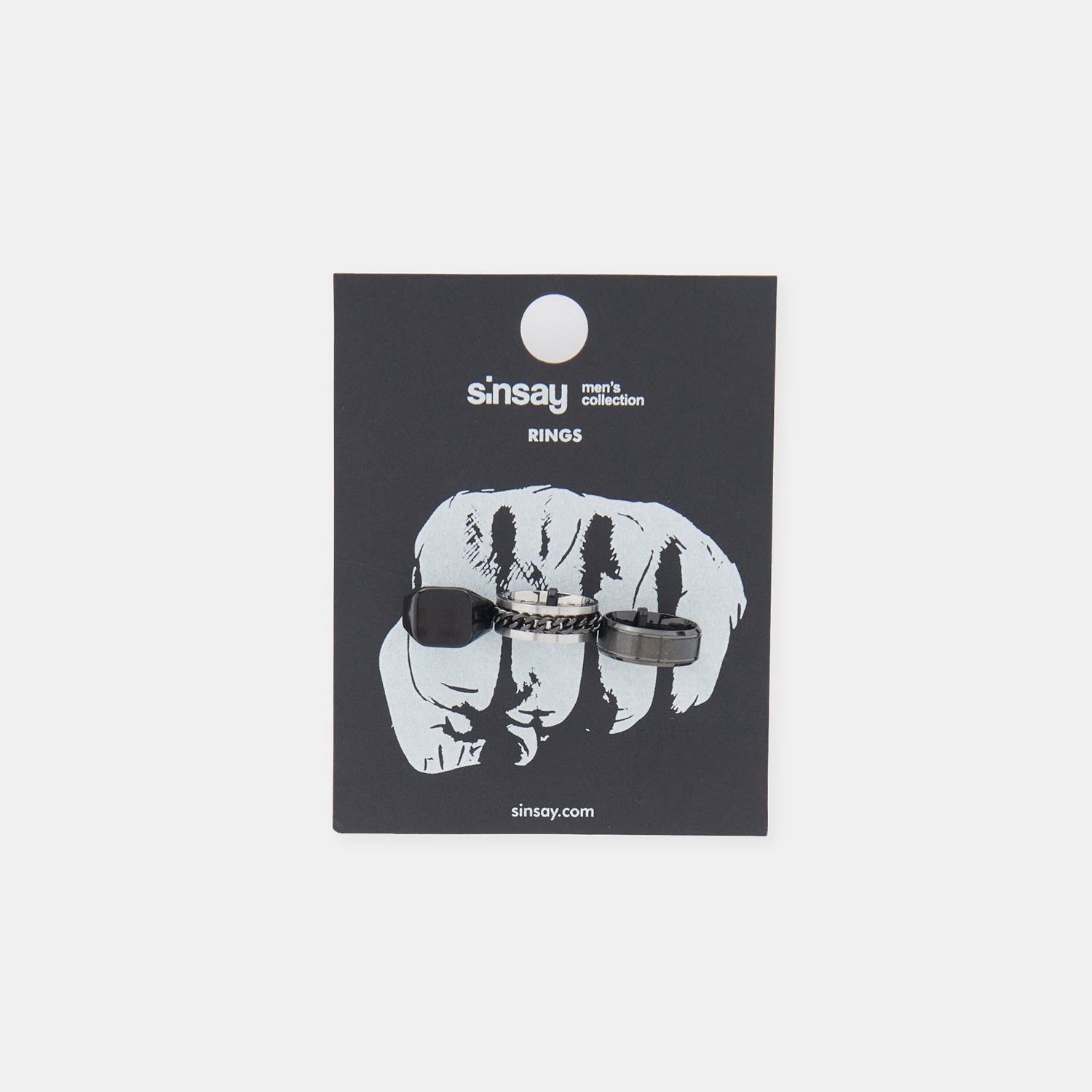 Sinsay – Set de 3 inele – Negru accessories imagine noua