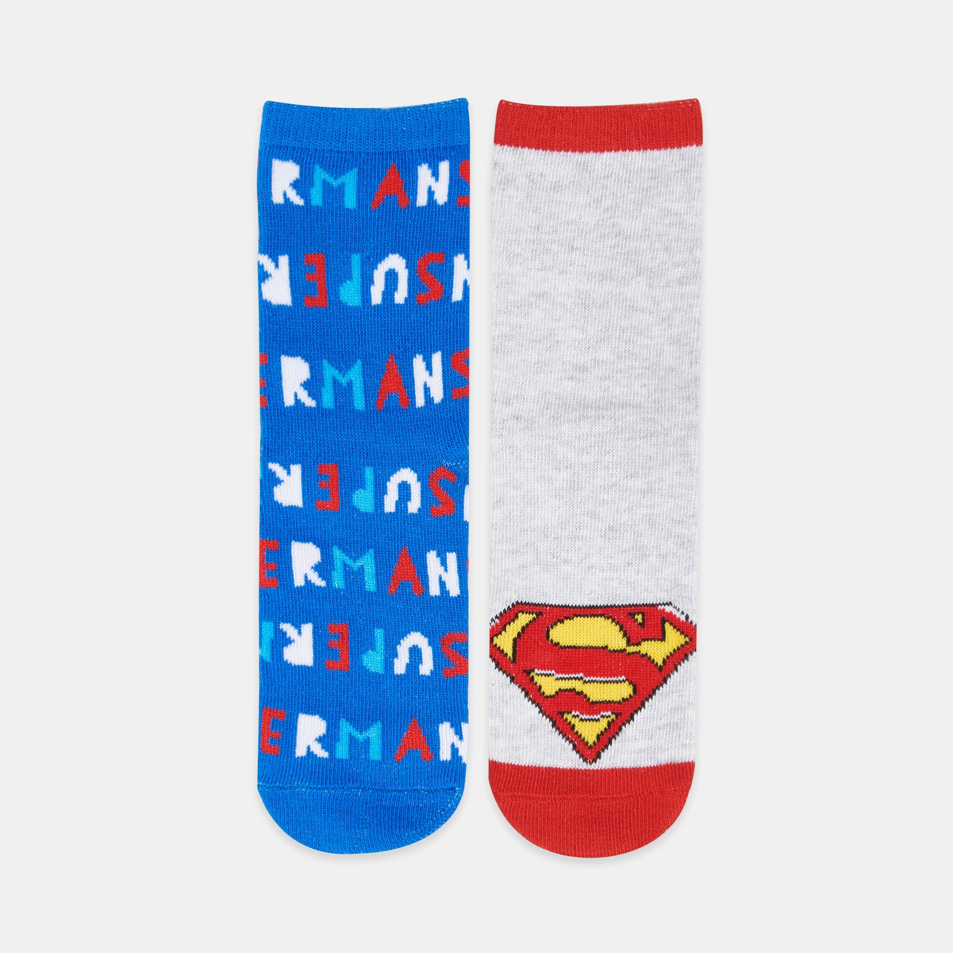 Sinsay - Pack de 2 pares de calcetines de Superman - Gris claro