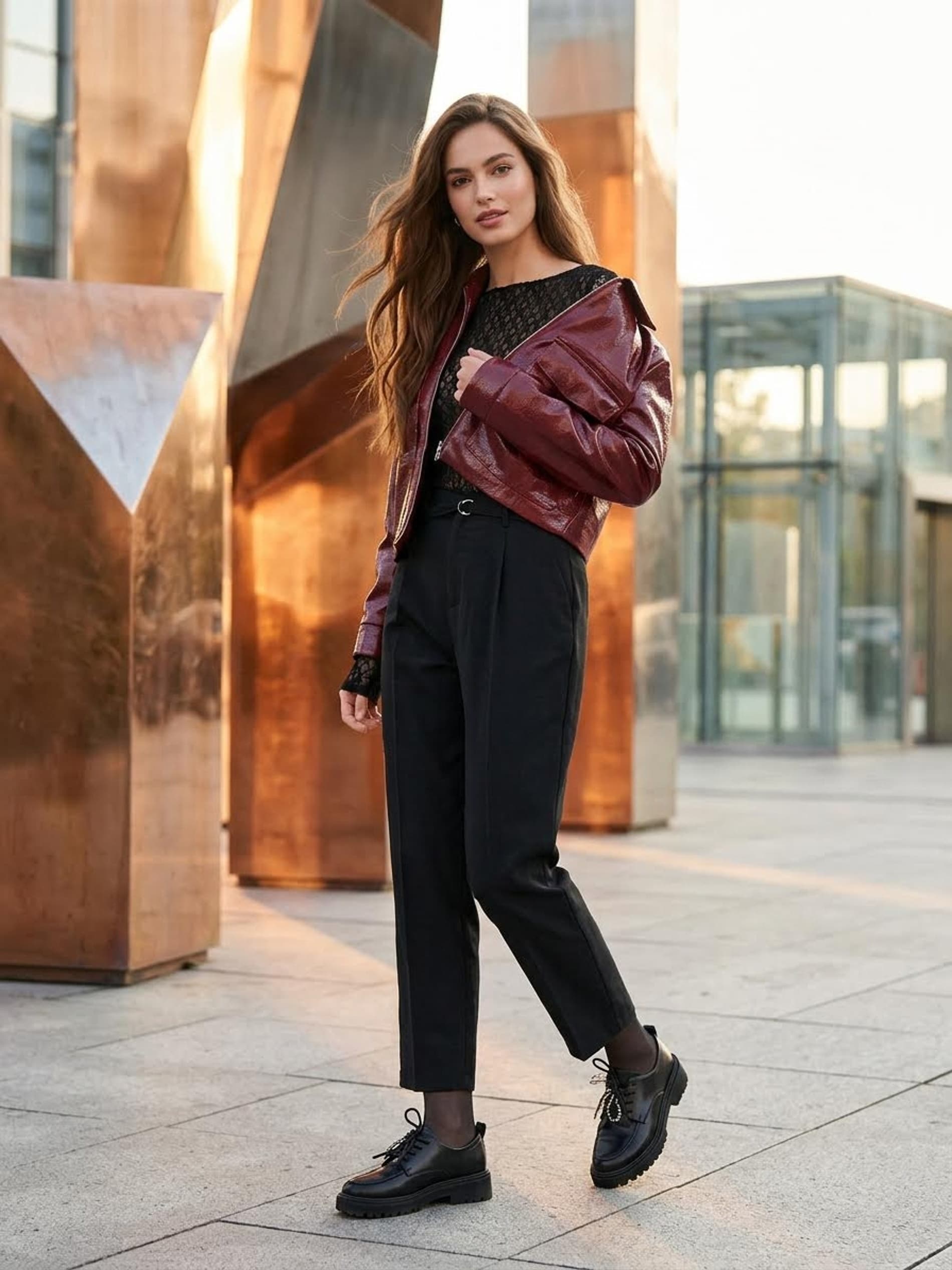 Sinsay - Spodnie carrot - czarny