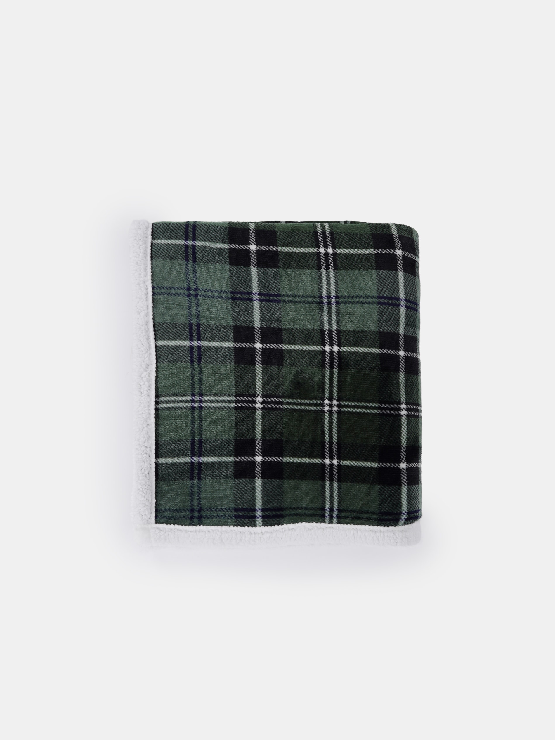 Sinsay - Χριστουγεννιάτικη κουβέρτα με καρό σχέδιο - πρασινο φωτογραφία