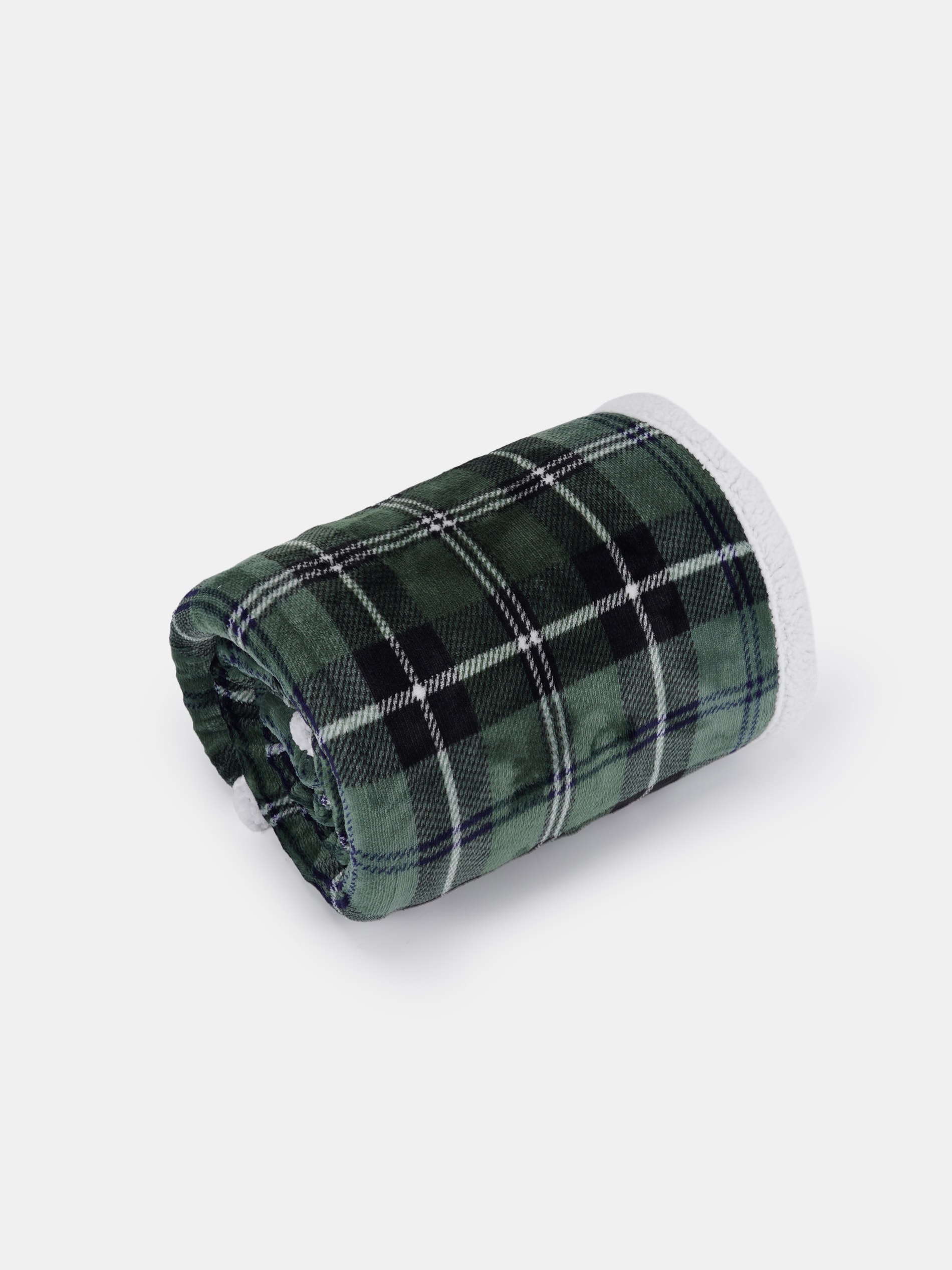 Sinsay - Χριστουγεννιάτικη κουβέρτα με καρό σχέδιο - πρασινο φωτογραφία