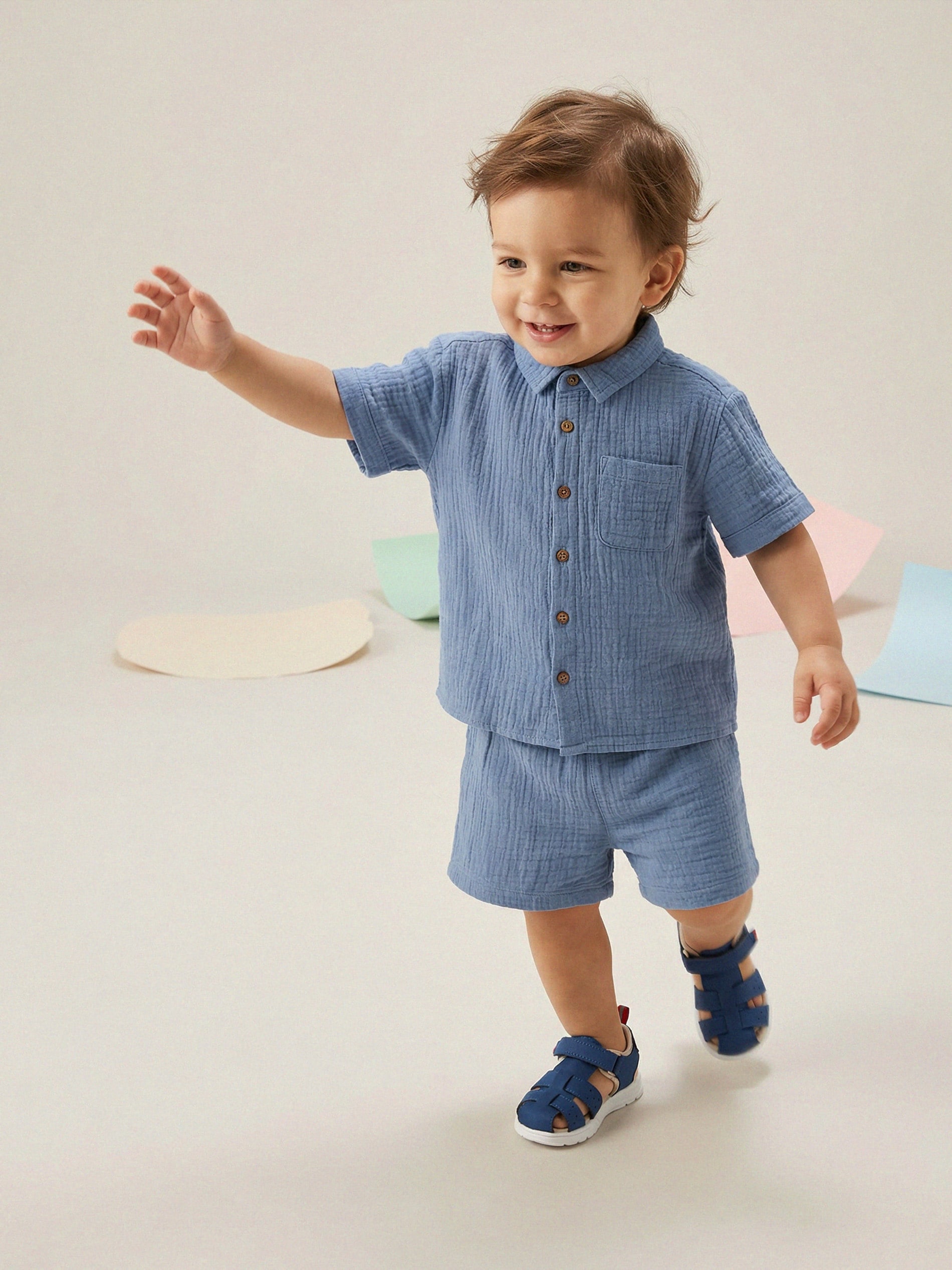 Sinsay - Komplet z bawełny muślinowej - granatowy