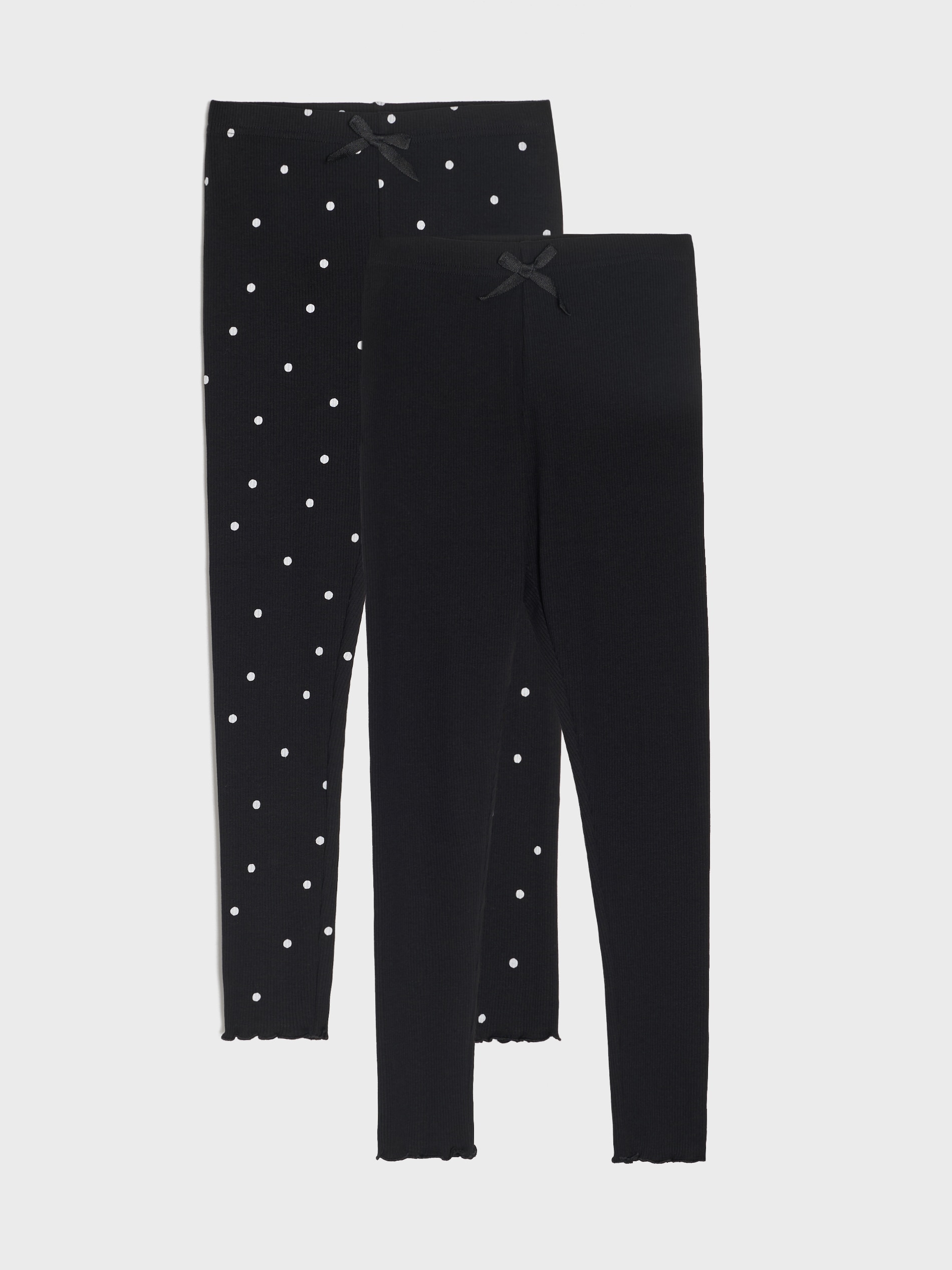 Sinsay - Bawełniane legginsy z prążkowanej dzianiny 2 pack - wielobarwny