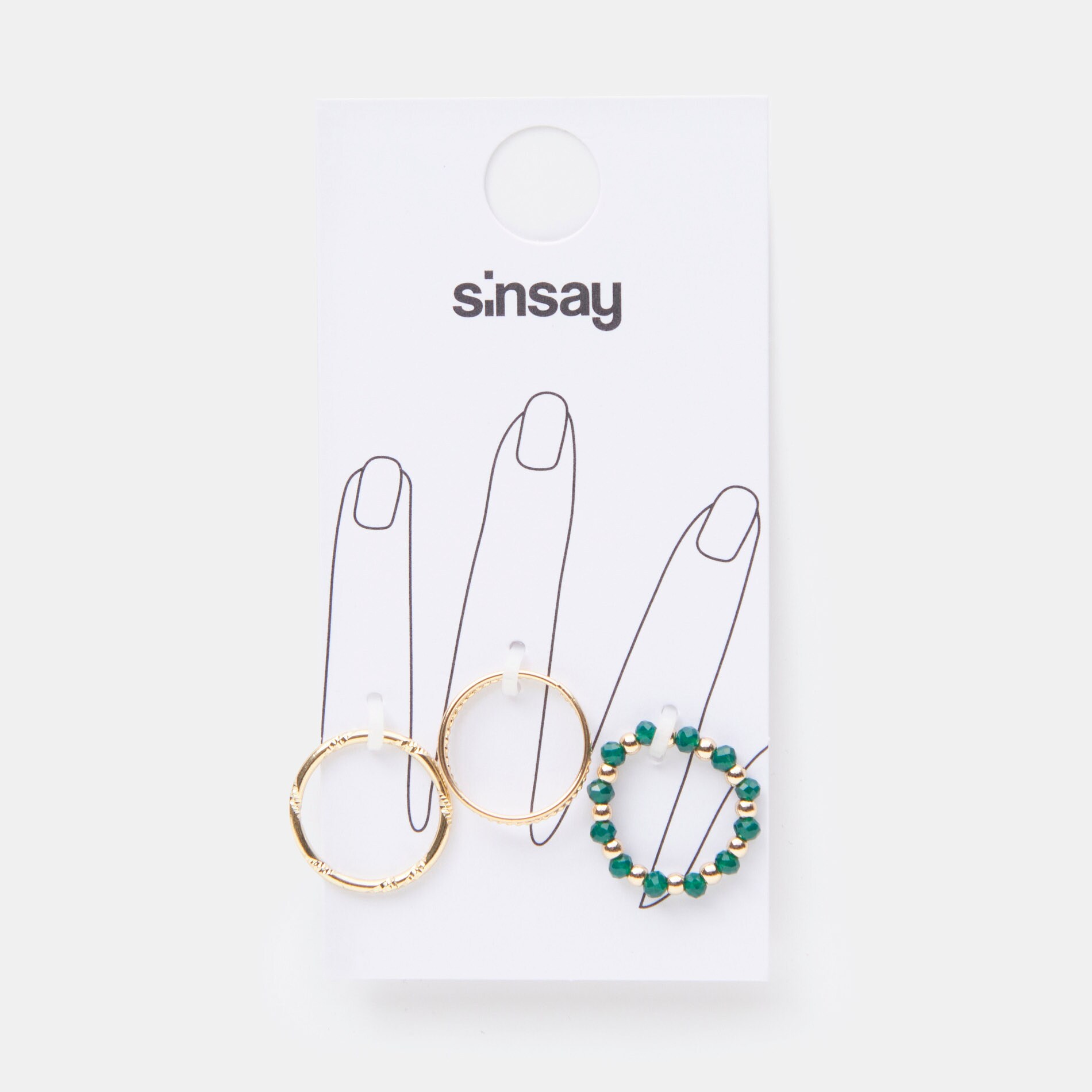 Sinsay - Set de 3 inele - Auriu