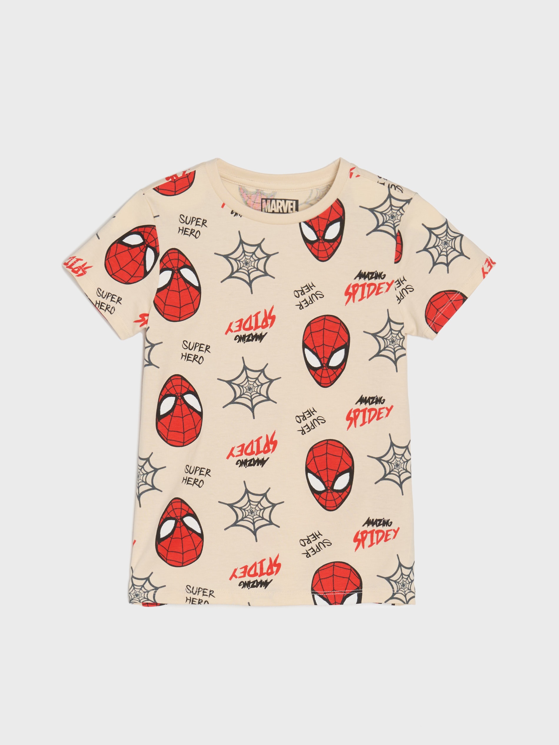 Sinsay - Koszulka Spider-Man - beżowy