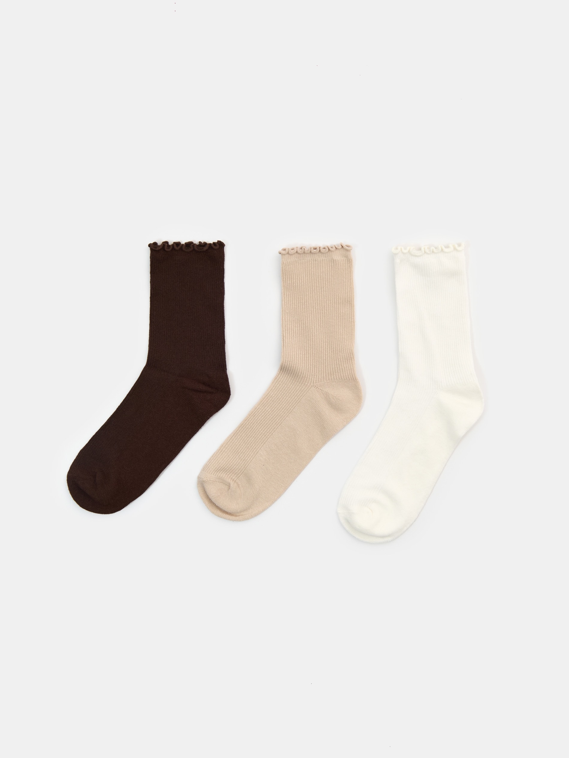 Sinsay - Wysokie skarpety 3 pack - wielobarwny