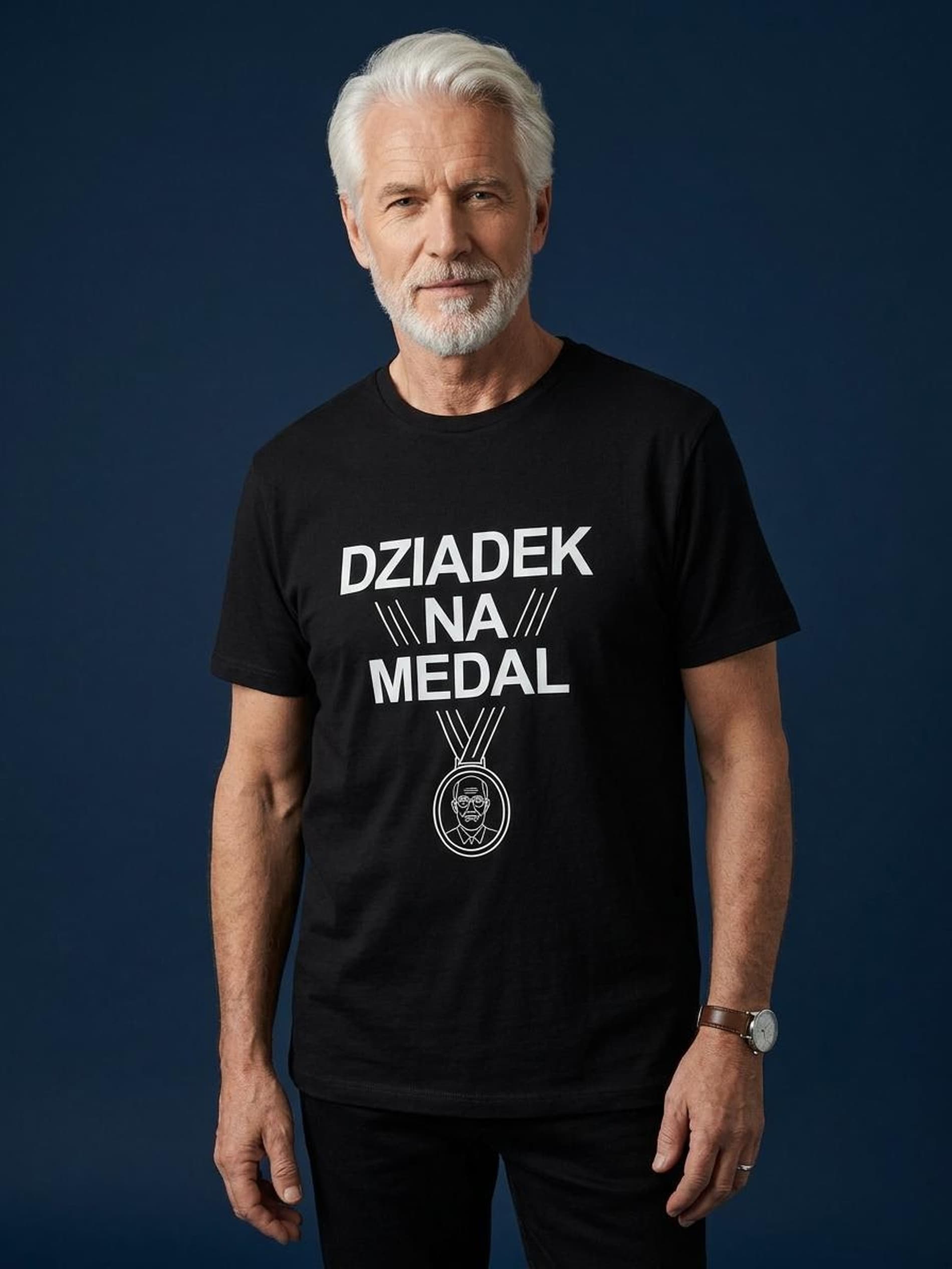 Bawełniana koszulka z napisem na dzień dziadka