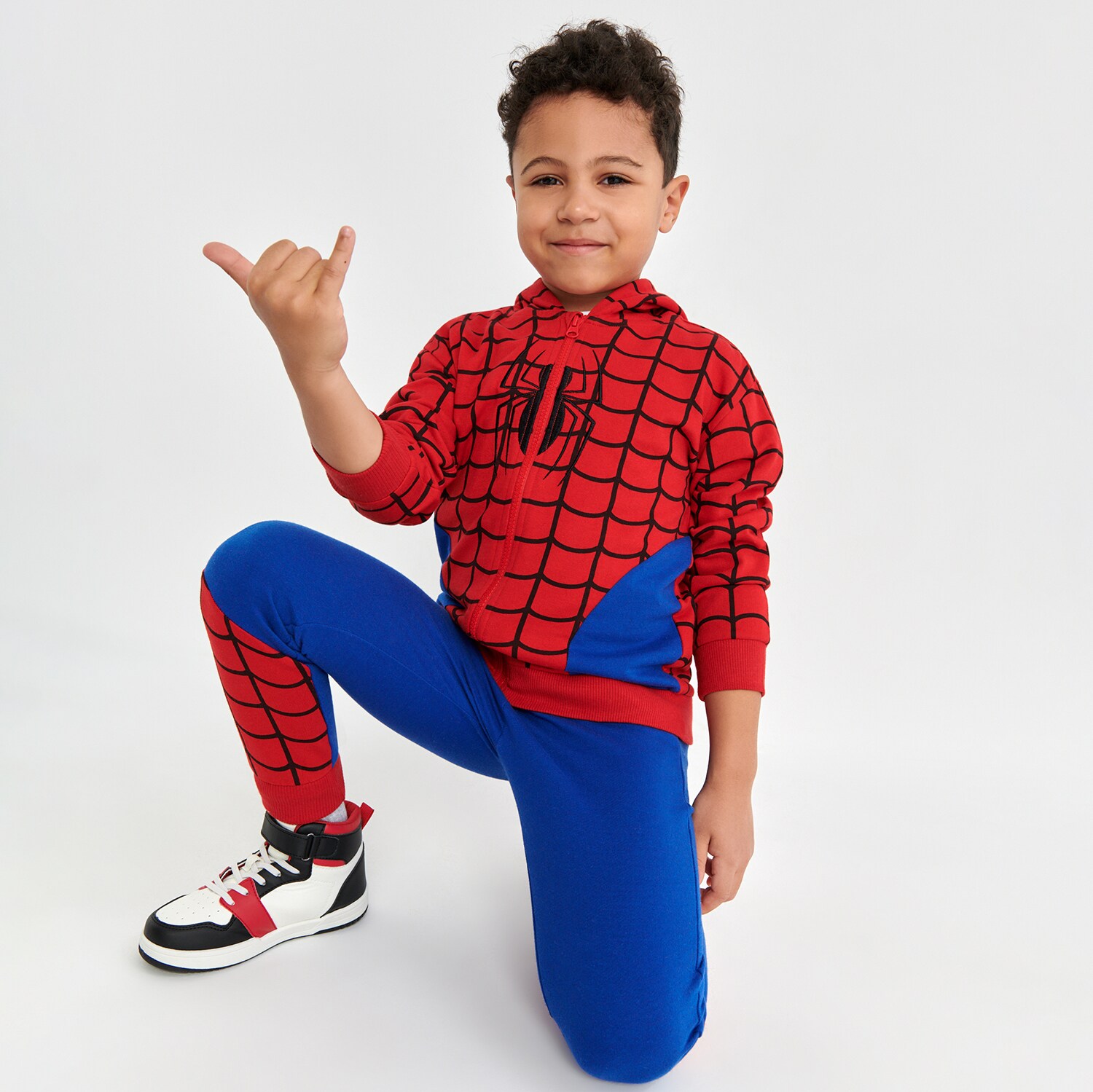Sinsay - Spider-Man kapucnis felső és nadrág, szettben - Piros akciós termékkép 1