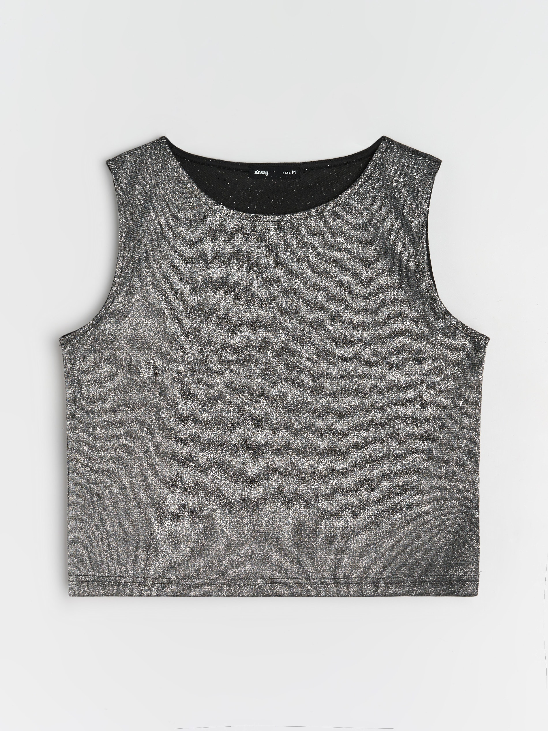 Sinsay - Λαμπερό τοπ - ασημι φωτογραφία