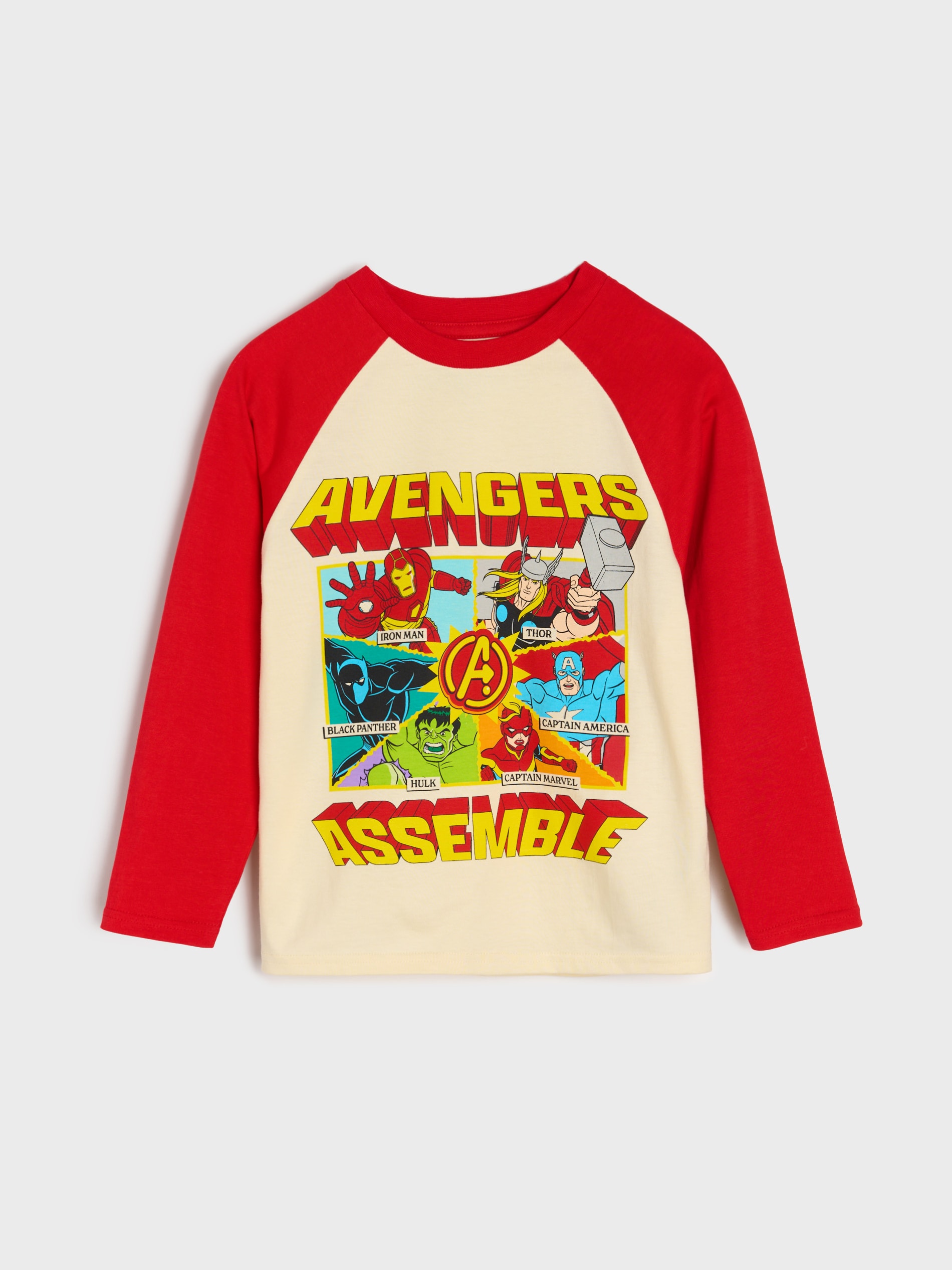 Sinsay - Koszulka z długimi rękawami Avengers - czerwony