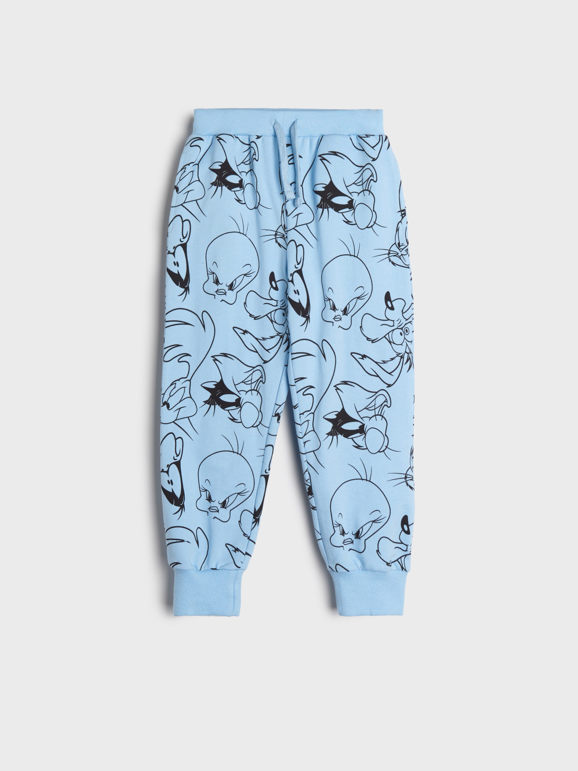 Sinsay - Spodnie dresowe jogger Looney Tunes - niebieski