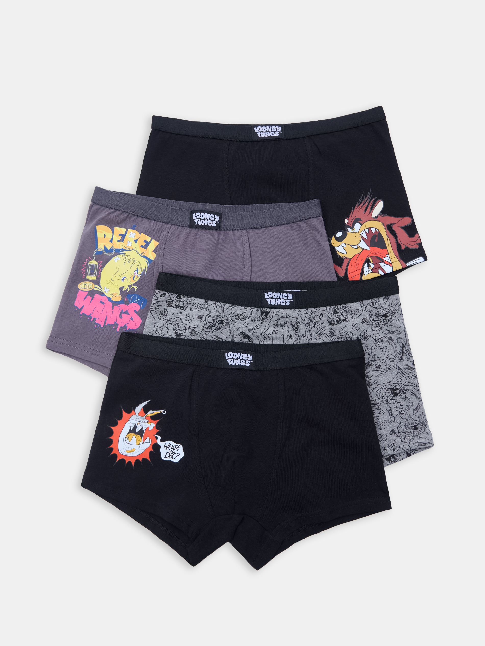Sinsay - Bokserki 4 pack Looney Tunes - czarny