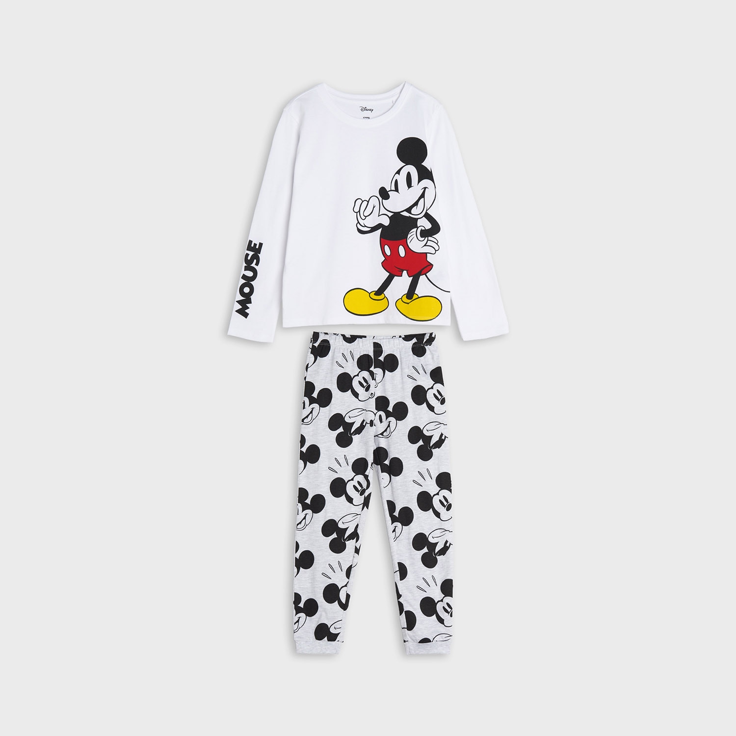 E-shop Sinsay - Pyžamo Mickey Mouse - Biela