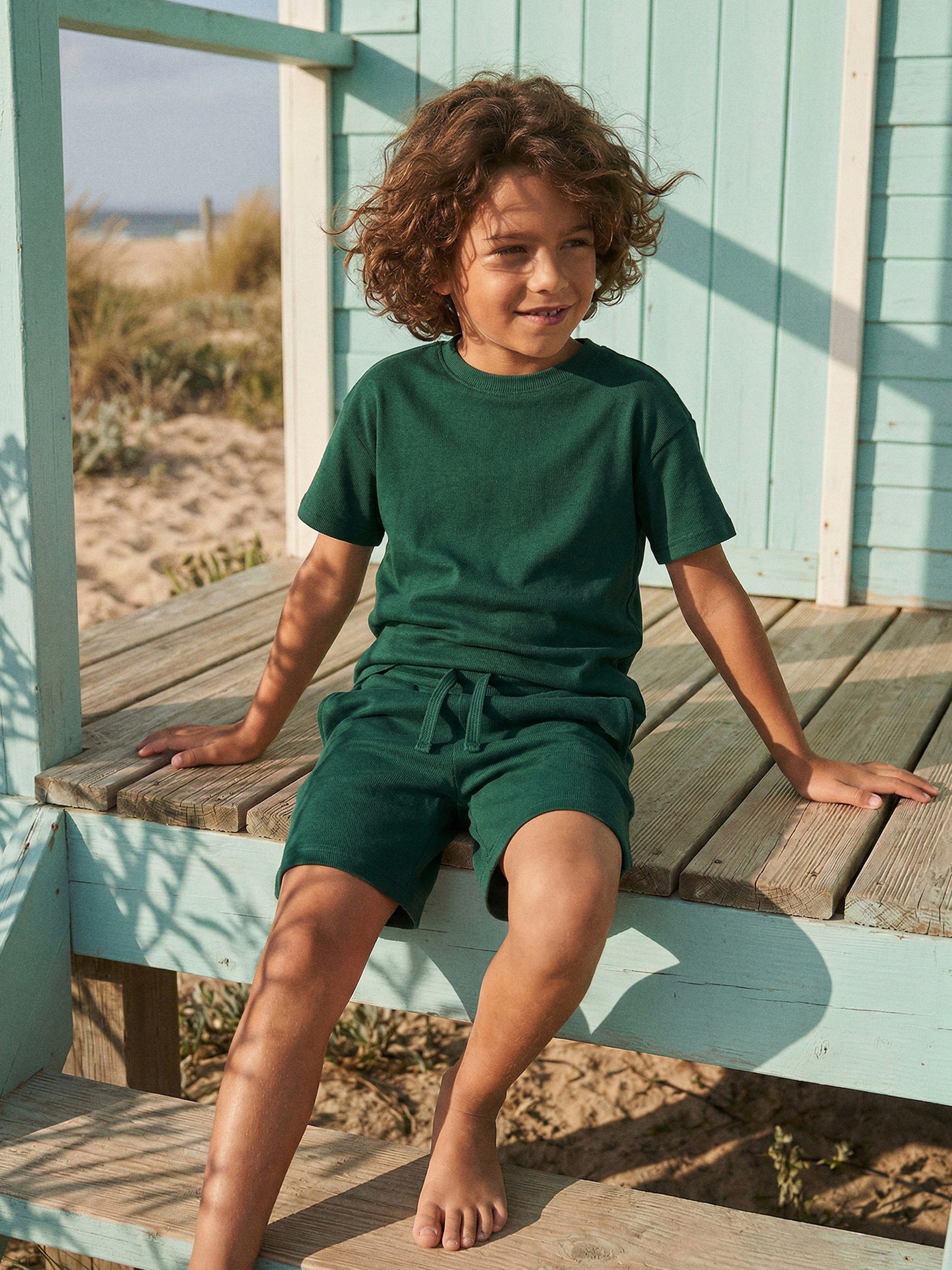 Sinsay - Komplet: koszulka i szorty - zielony