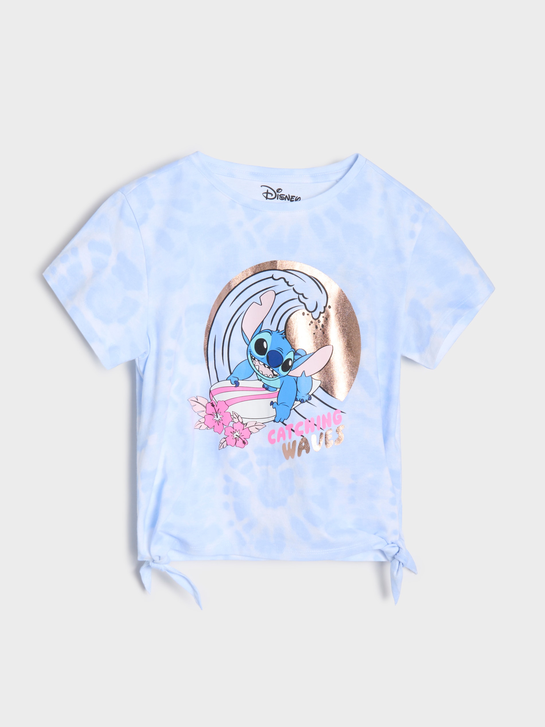 Sinsay - Koszulka z błyszczącym efektem Stitch - błękitny