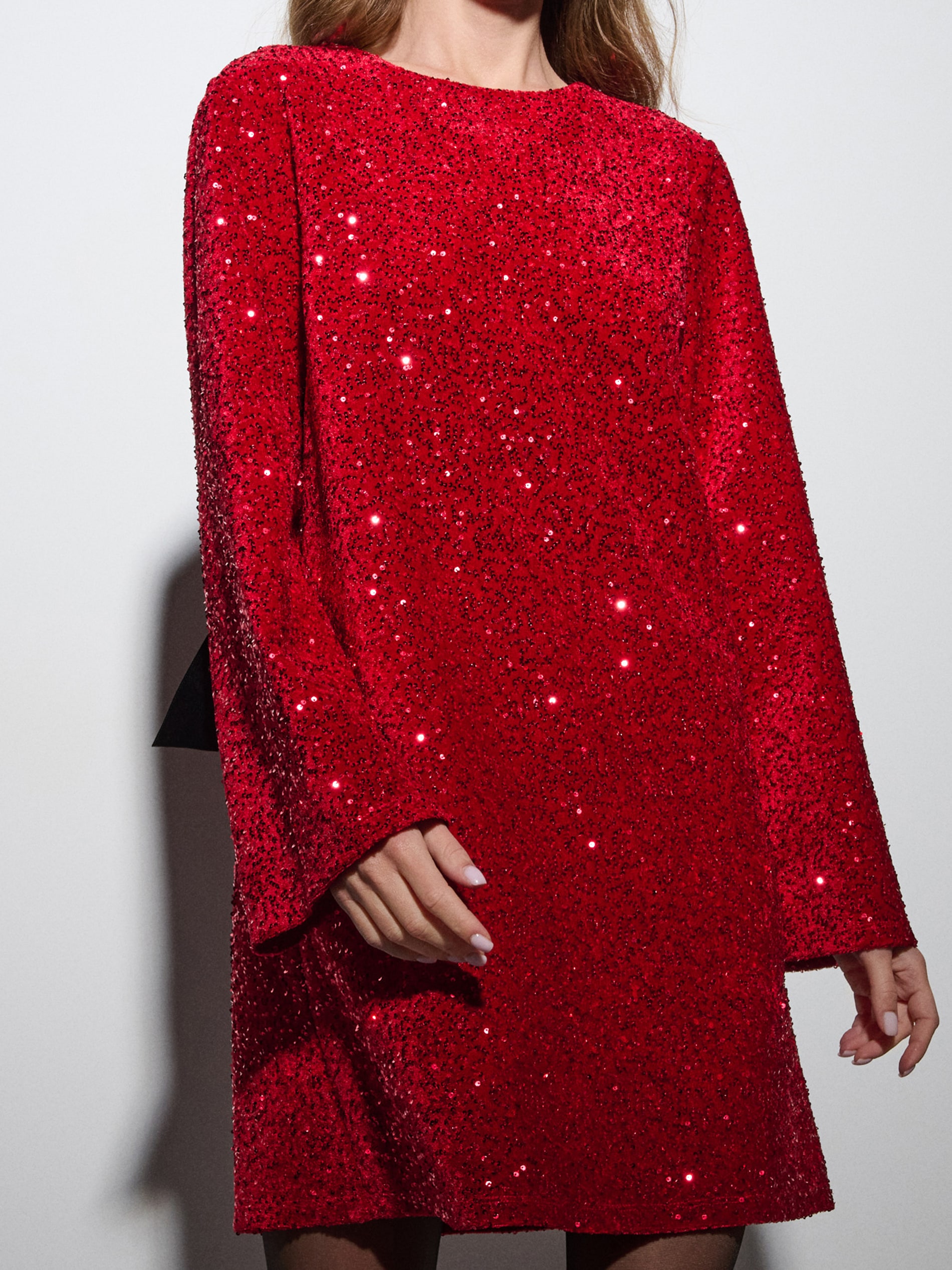 Sinsay - Μίνι φόρεμα με παγιέτες - μπορντο φωτογραφία