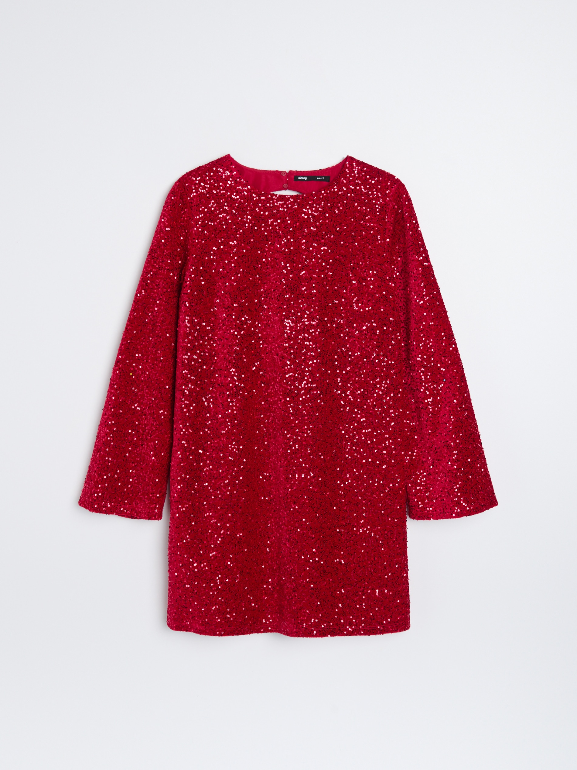 Sinsay - Μίνι φόρεμα με παγιέτες - μπορντο φωτογραφία