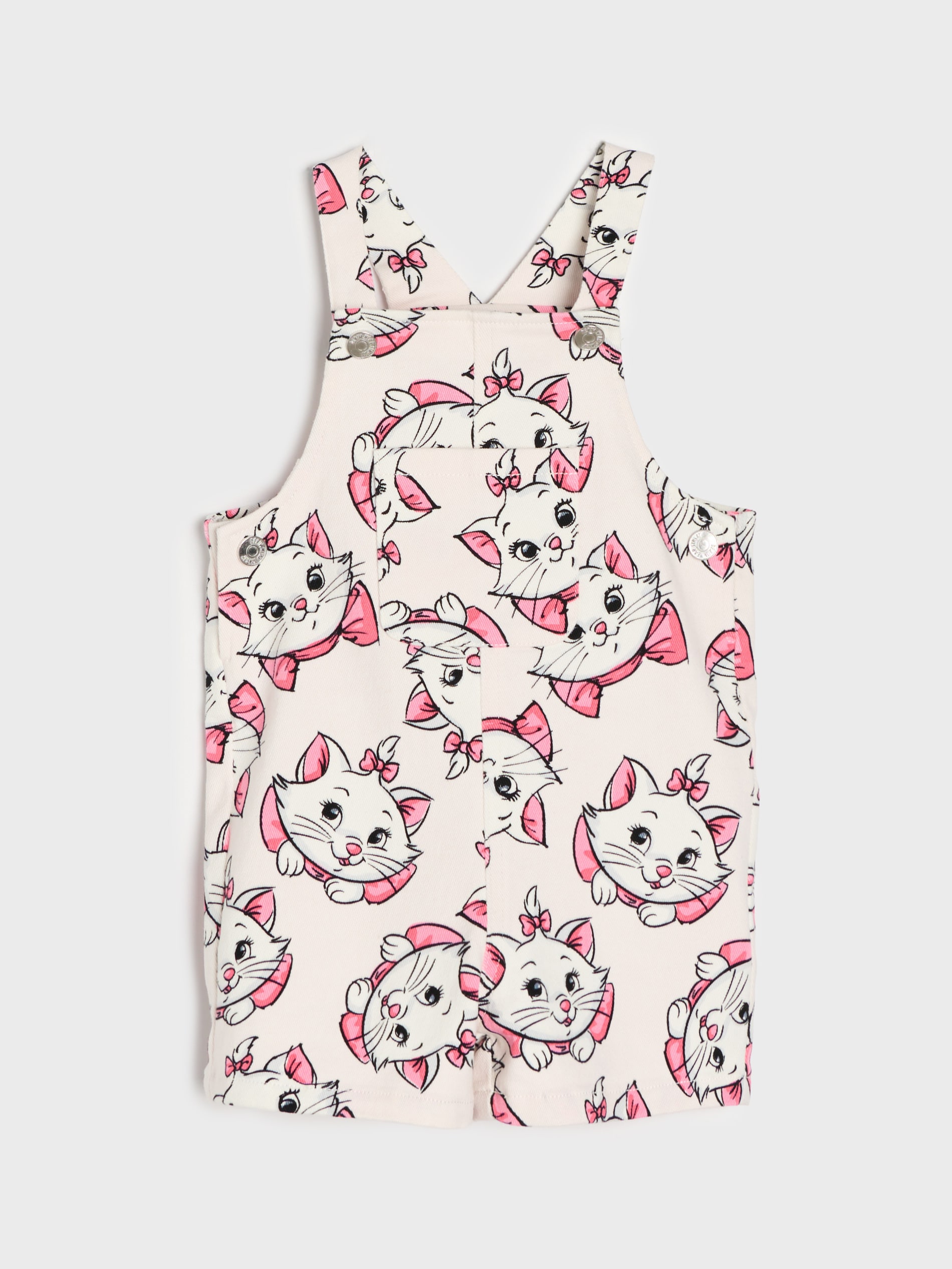 Sinsay - Jeansowe szorty ogrodniczki The Aristocats - kremowy