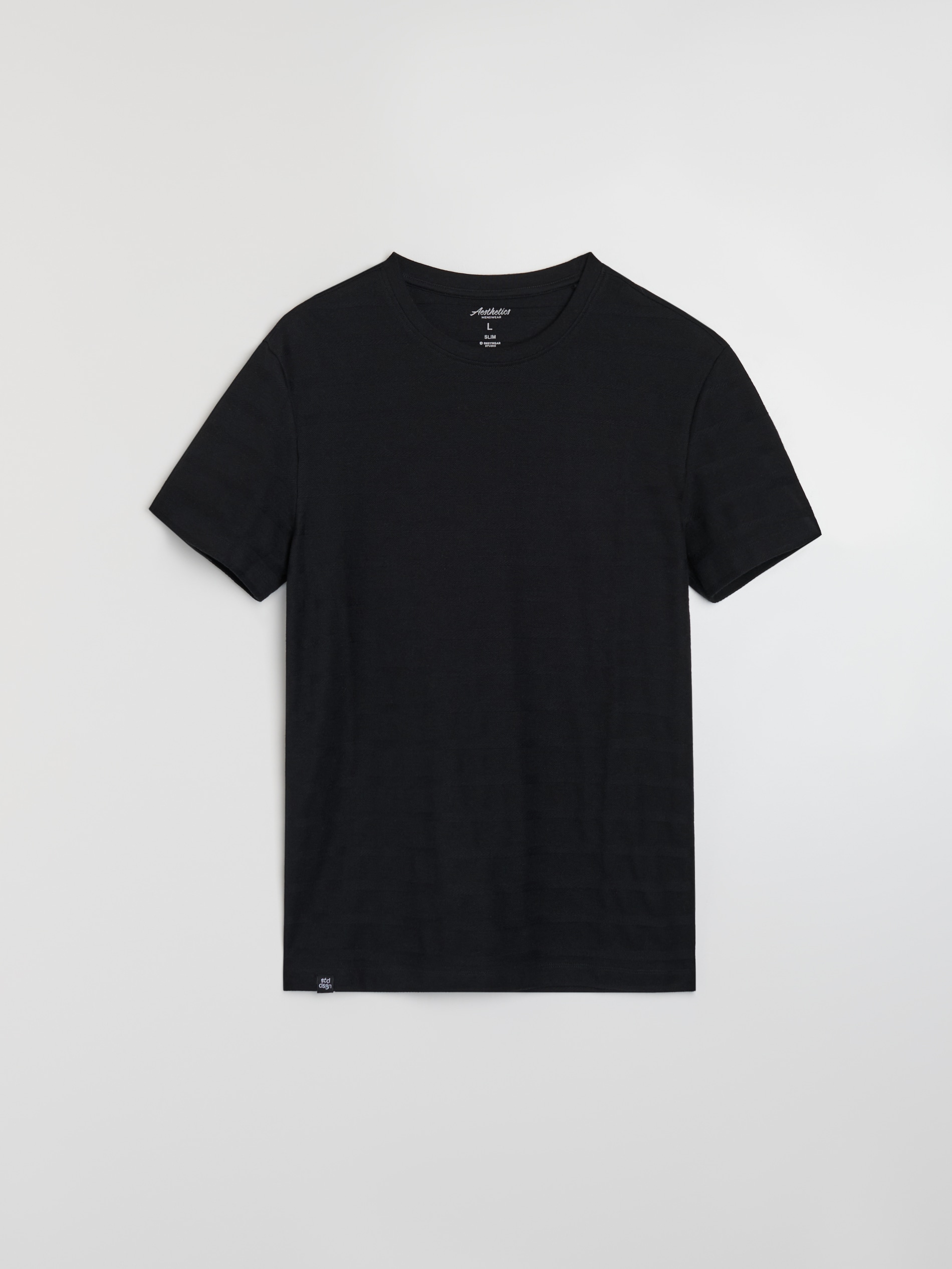 Bawełniana koszulka slim fit z krótkim rękawem