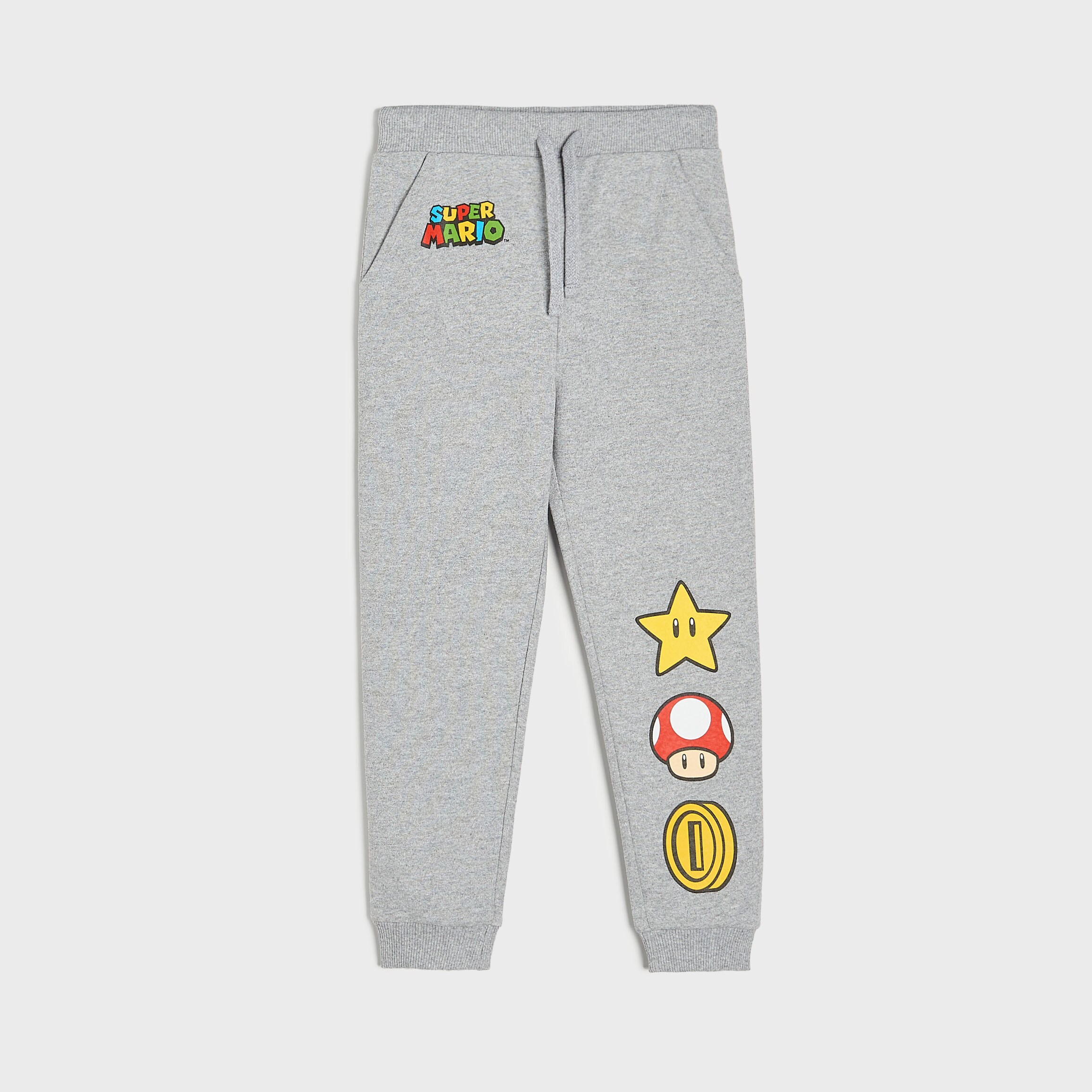 Sinsay - Pantaloni sport jogger cu Super Mario - Gri deschis