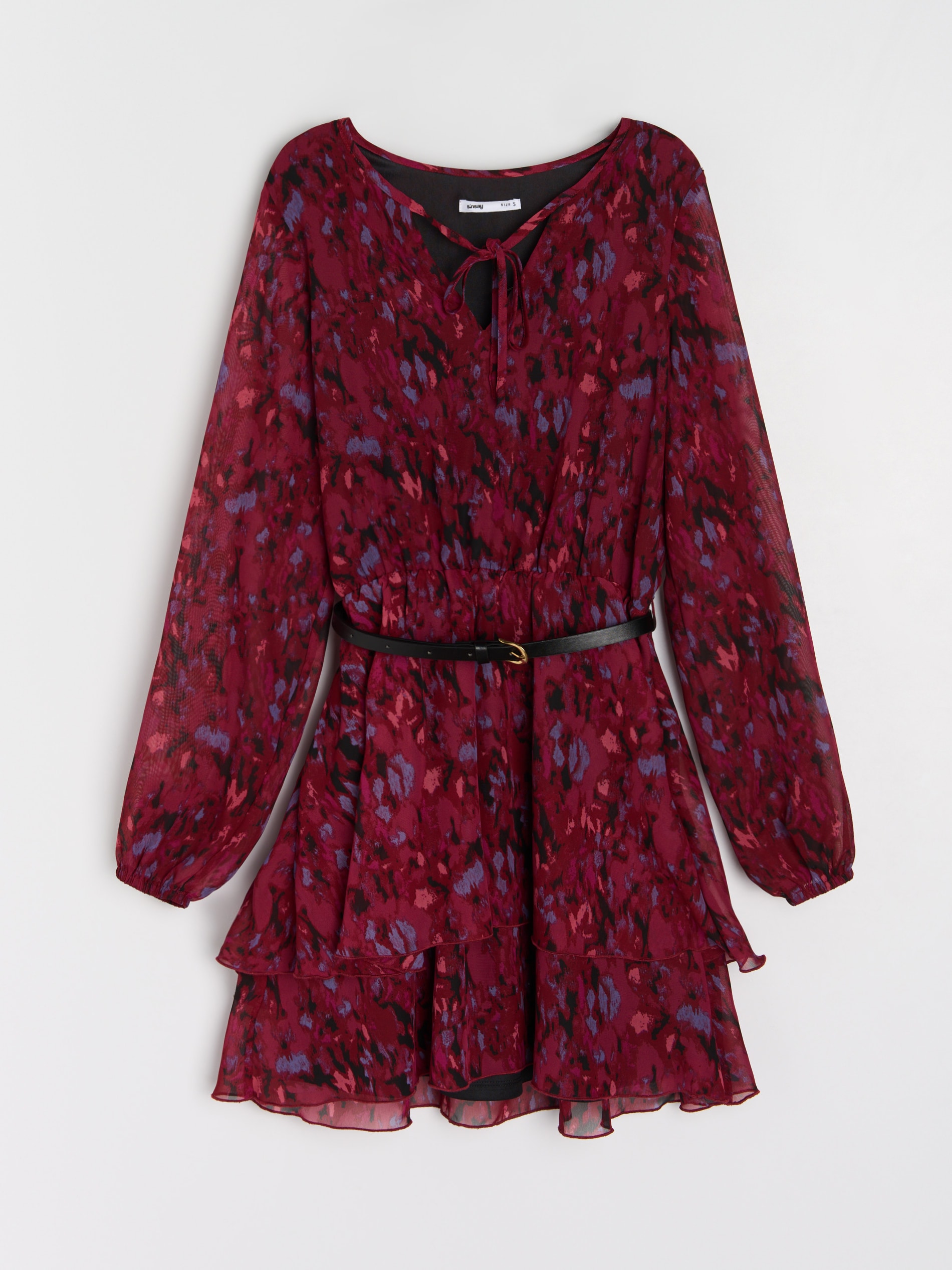 Sinsay - Φόρεμα με ζώνη - πολυχρωμο φωτογραφία