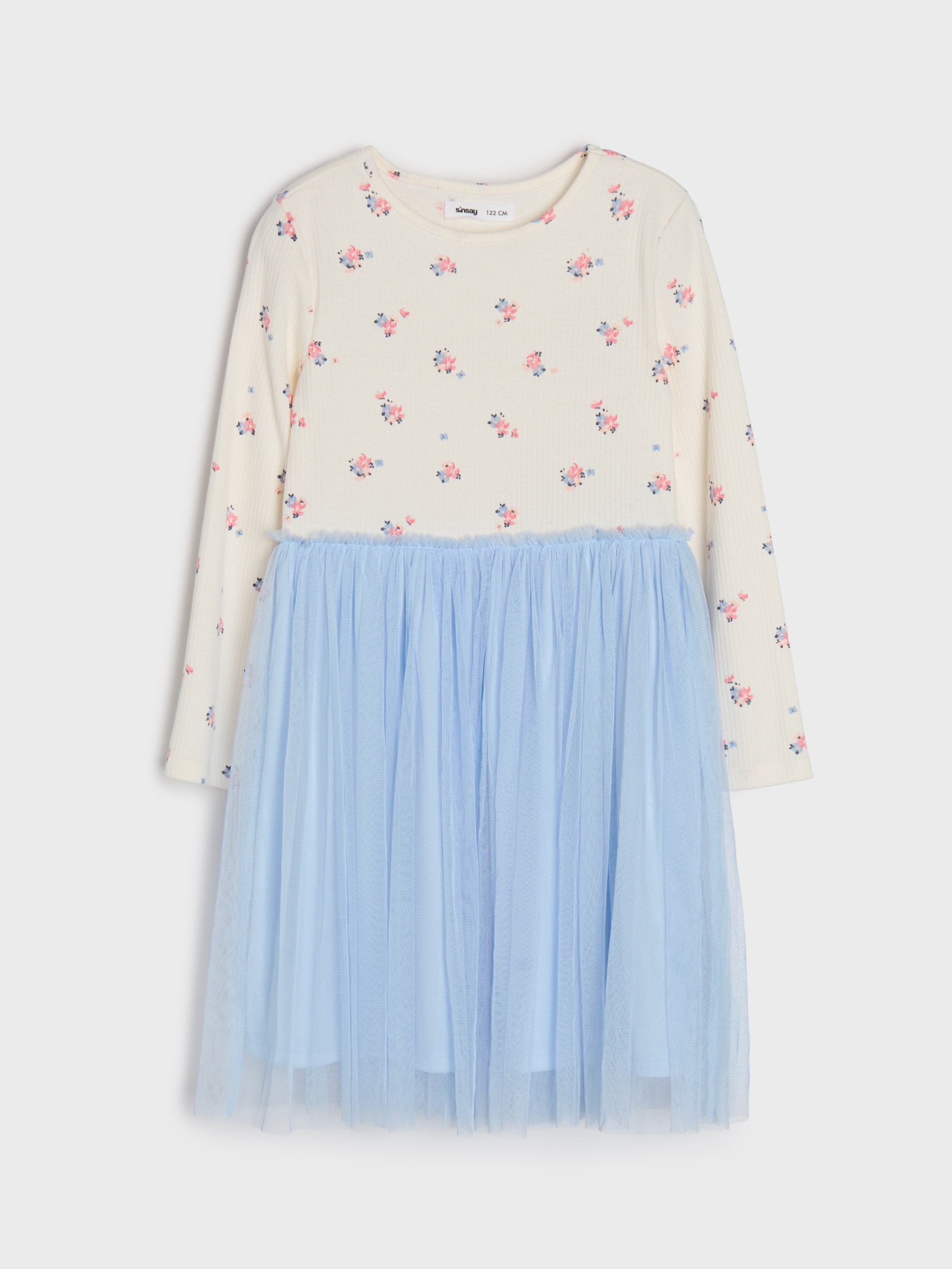 Sinsay - Sukienka mini z tiulowym dołem - wielobarwny