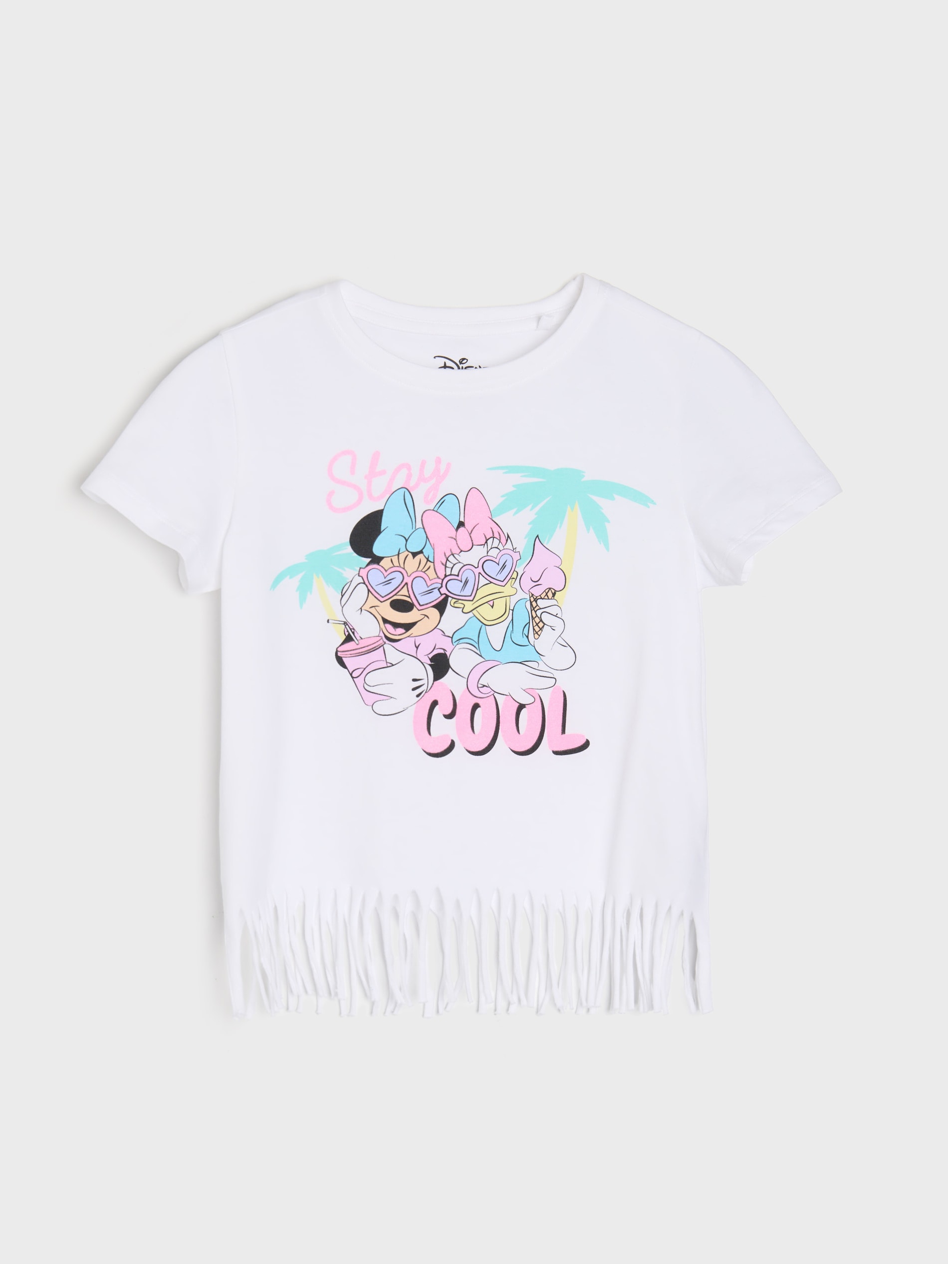 Sinsay - Koszulka z ozdobnymi frędzlami Minnie Mouse - różowy