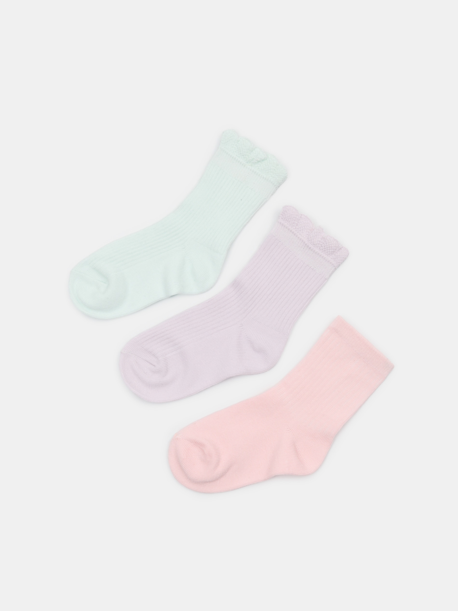 Długie prążkowane skarpety 3 pack