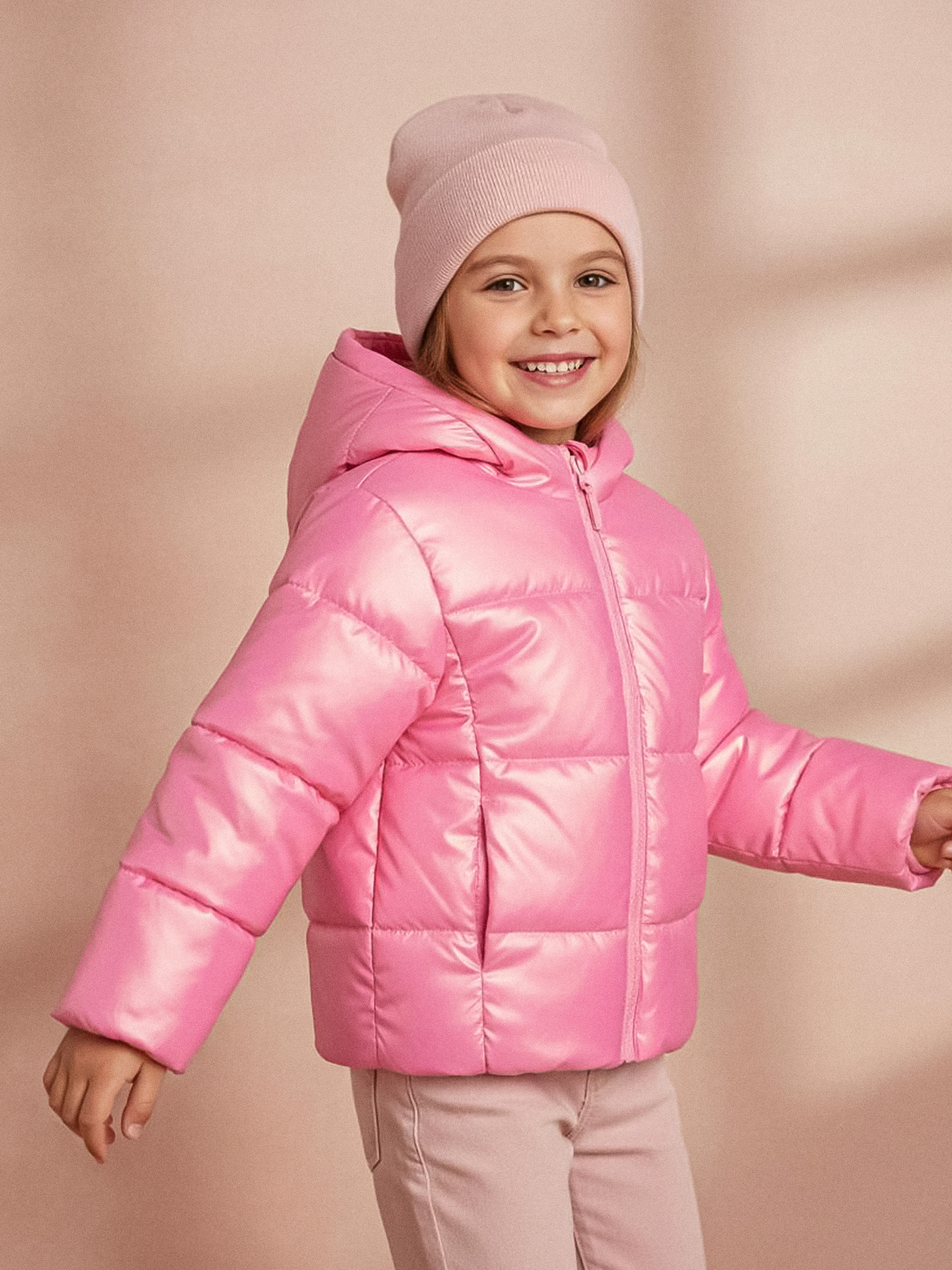 Sinsay - Pikowana kurtka z efektem holograficznym - różowy