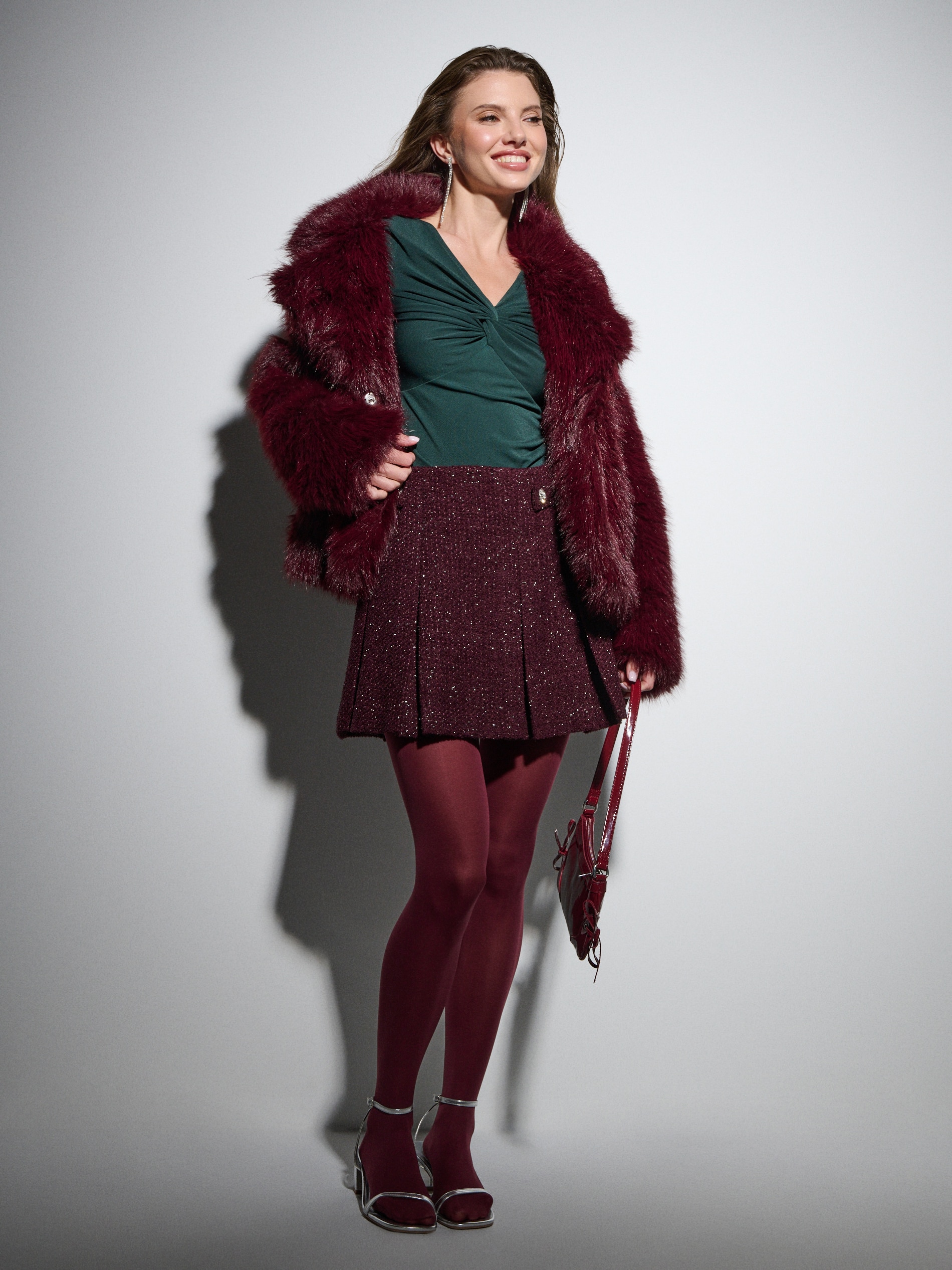 Sinsay - Μπλούζα με διακοσμητικό ράψιμο - σκουρο πρασινο φωτογραφία