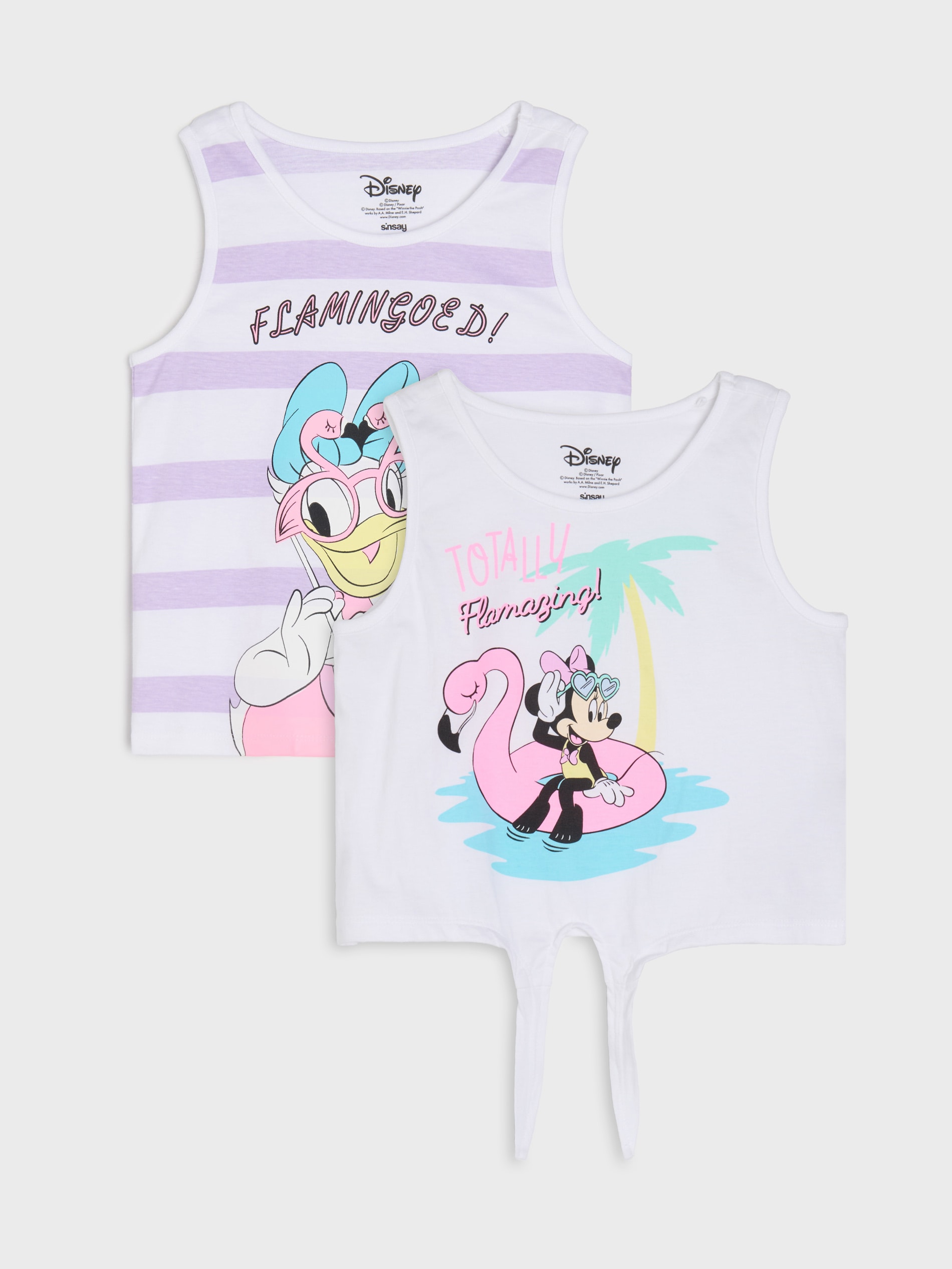 Sinsay - Koszulki na ramiączkach 2 pack Minnie Mouse - wielobarwny