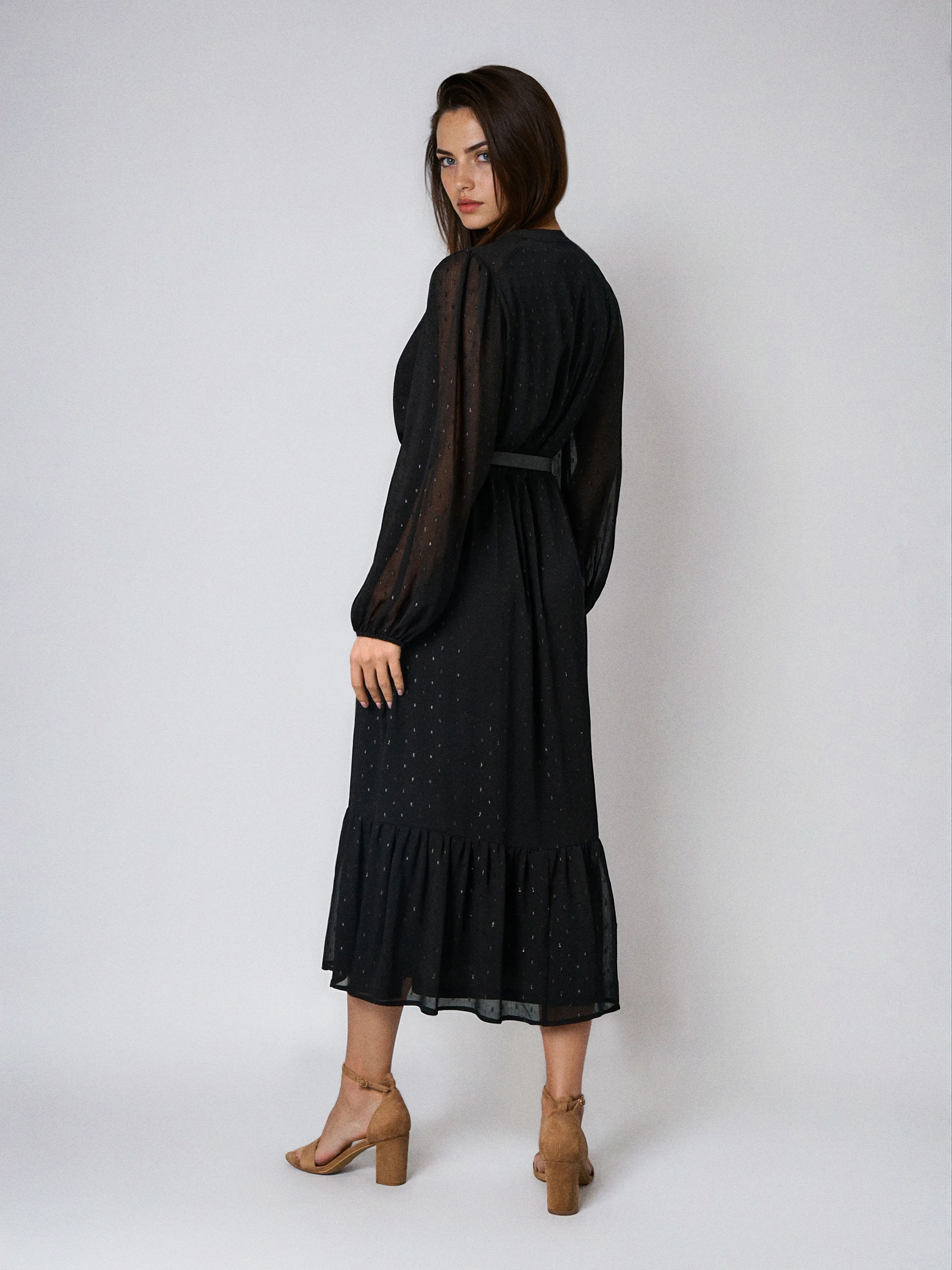 Sinsay - Midi φόρεμα - μαυρο φωτογραφία