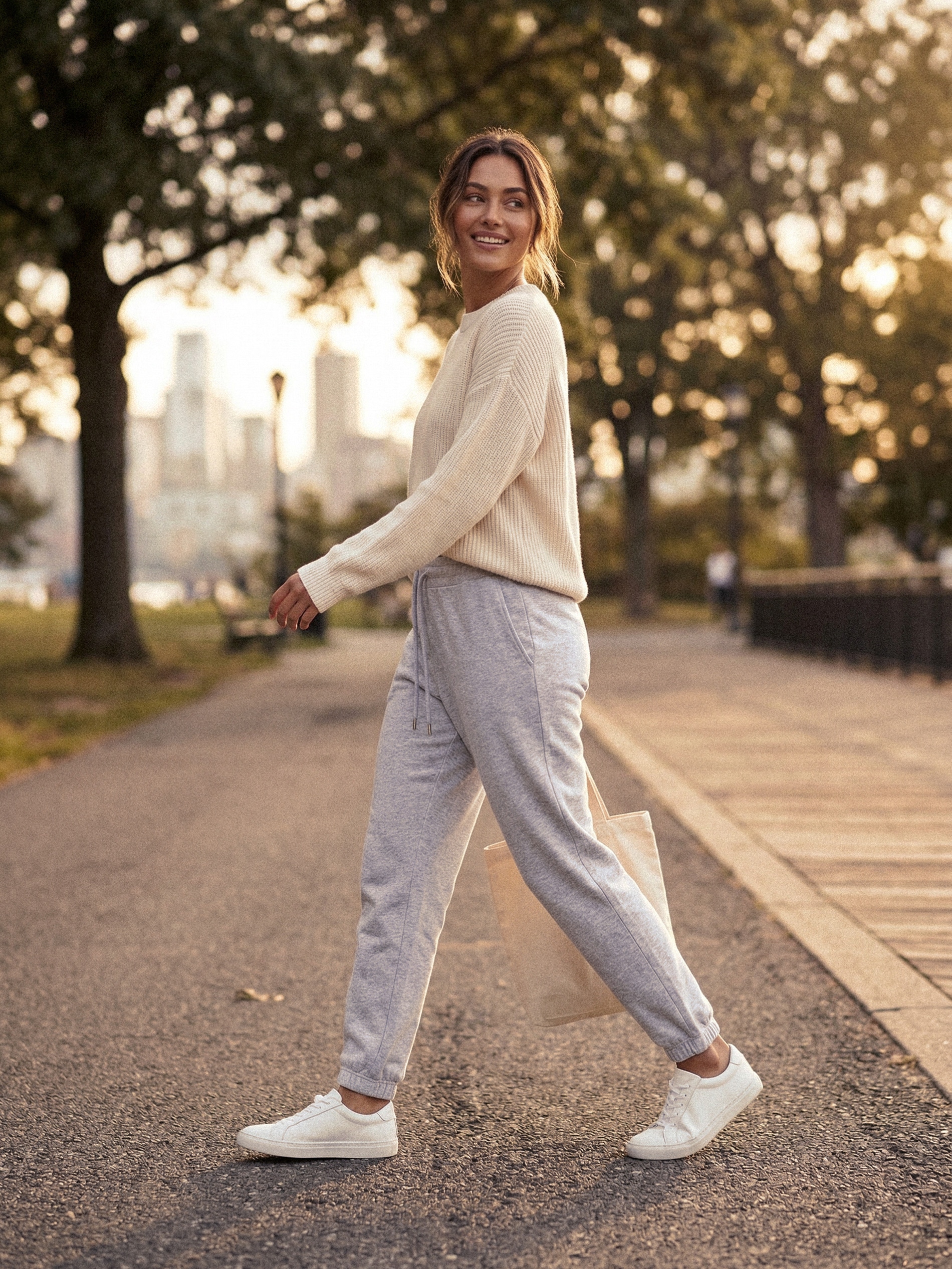 Sinsay - Dresowe spodnie jogger terry - szary