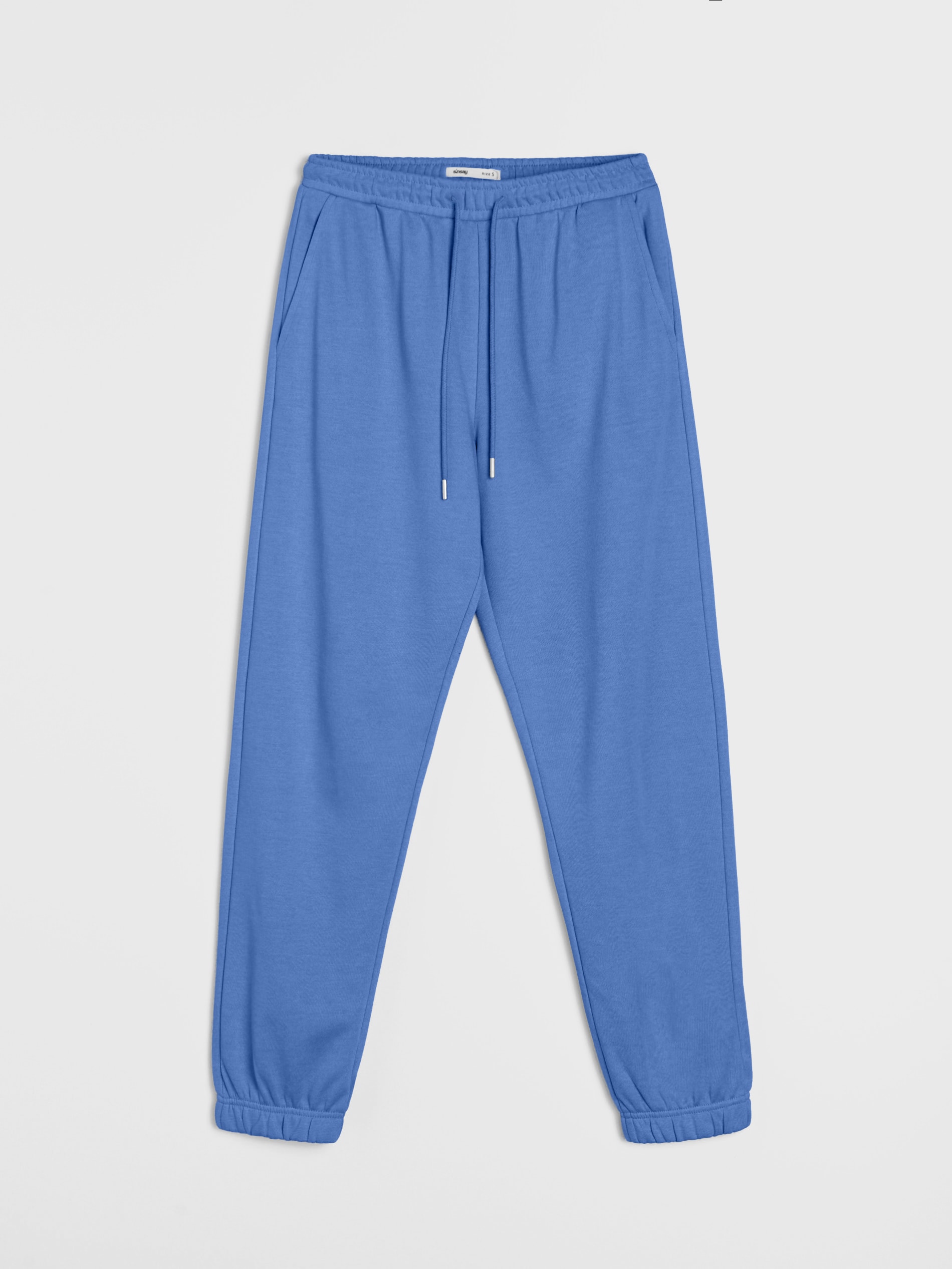 Sinsay - Dresowe spodnie jogger terry - niebieski