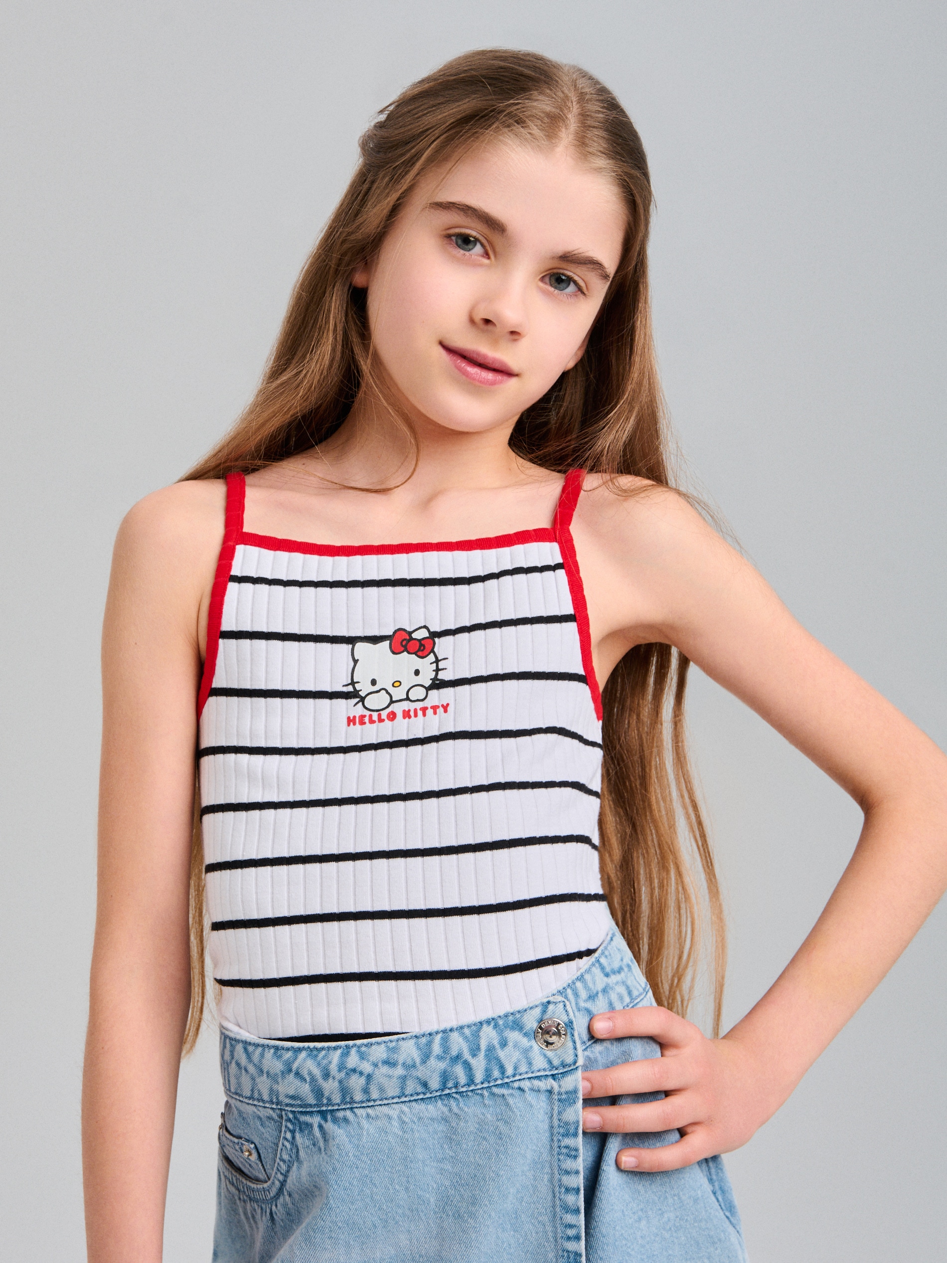 Sinsay - Koszulka na ramiączkach Hello Kitty - wielobarwny