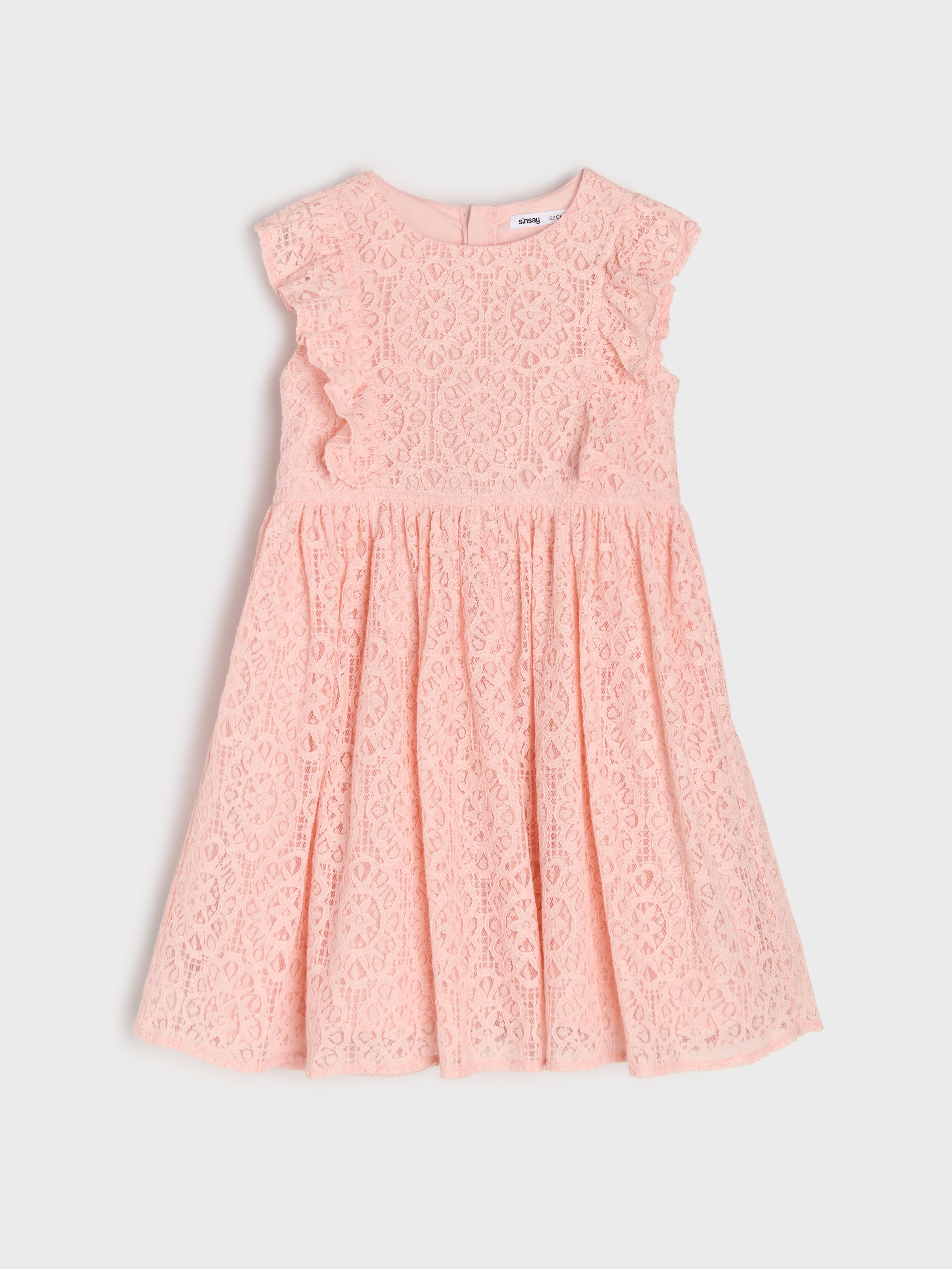 Sinsay - Sukienka babydoll z ozdobnymi falbankami - różowy