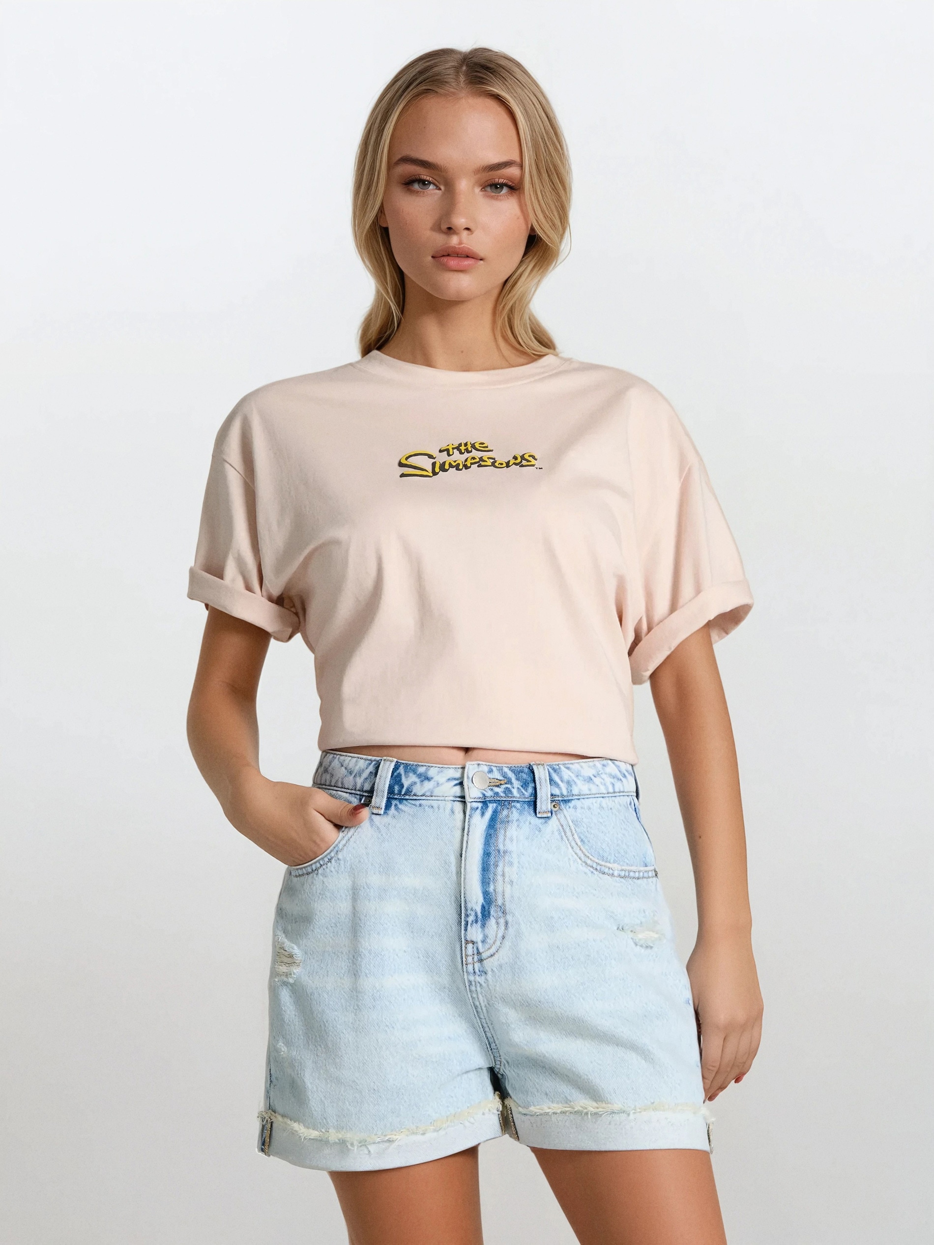 Sinsay - Szorty jeansowe mom fit - niebieski