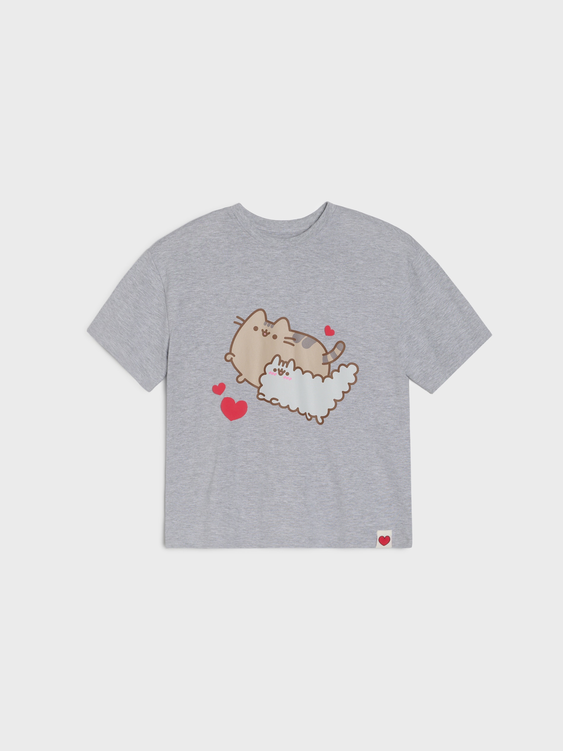 Sinsay - Bawełniana koszulka z nadrukiem Pusheen the Cat - szary