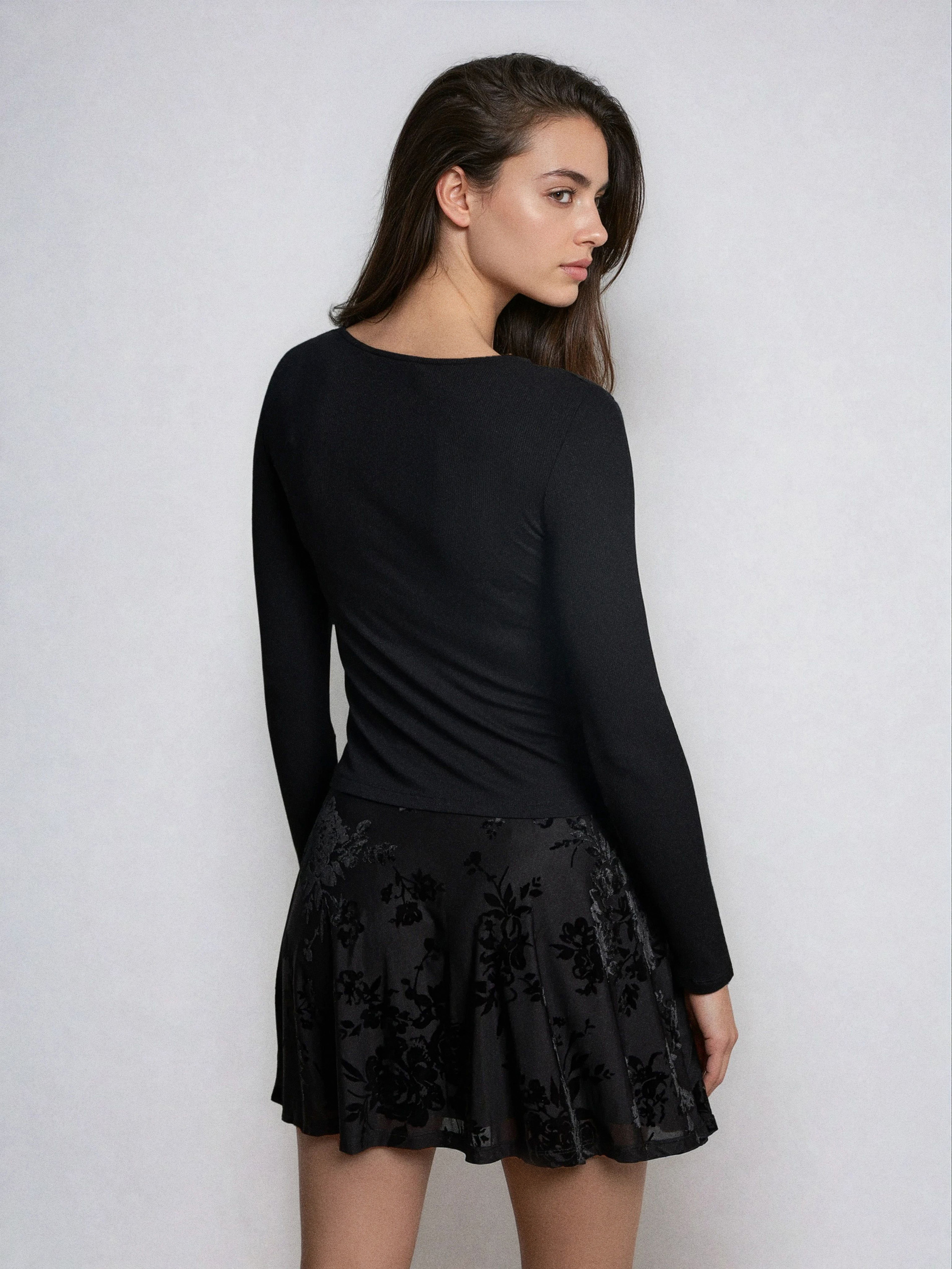 Sinsay - Ριμπ μπλούζα - μαυρο φωτογραφία