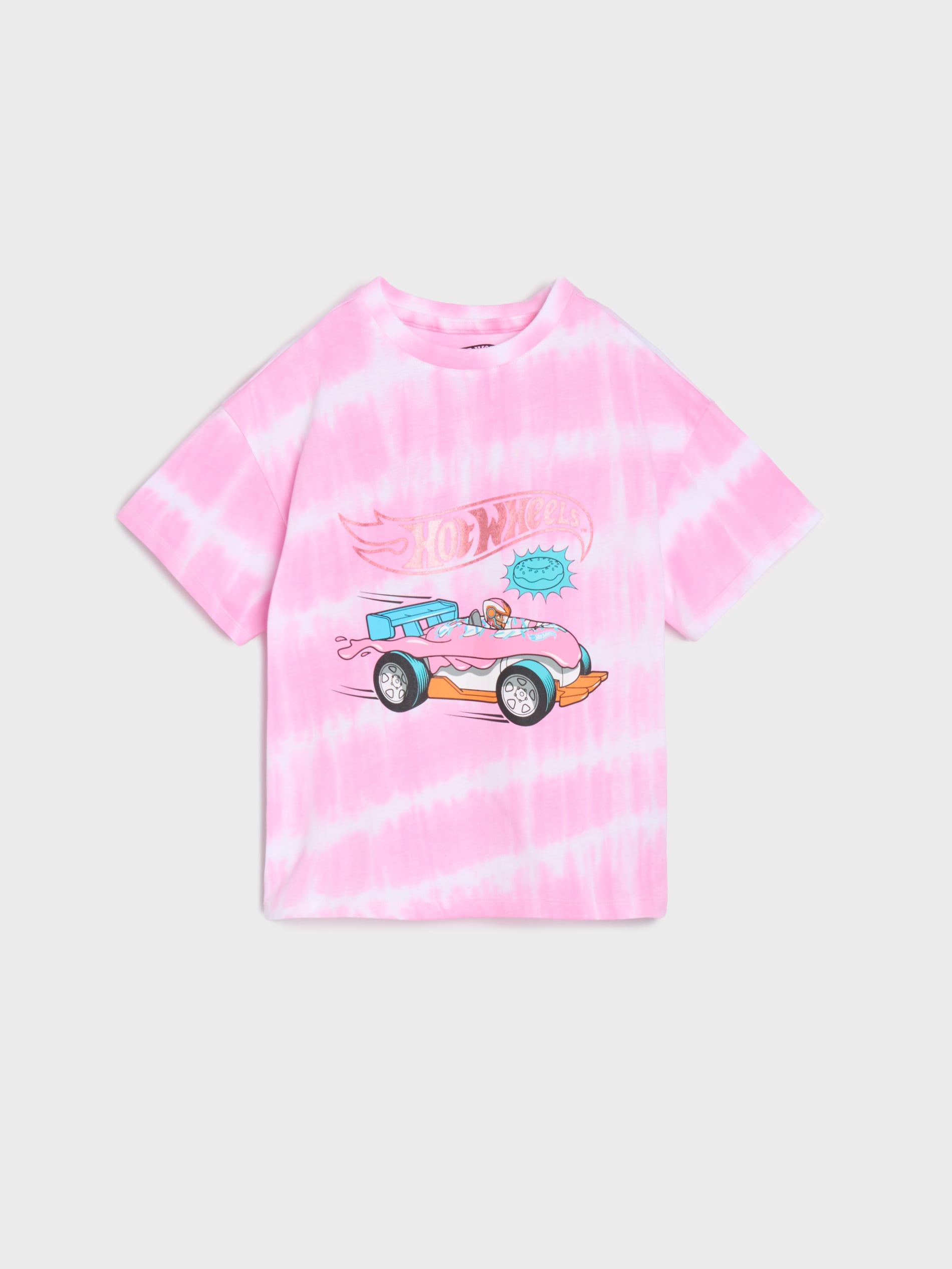 Sinsay - Koszulka tie-dye Hot Wheels - wielobarwny